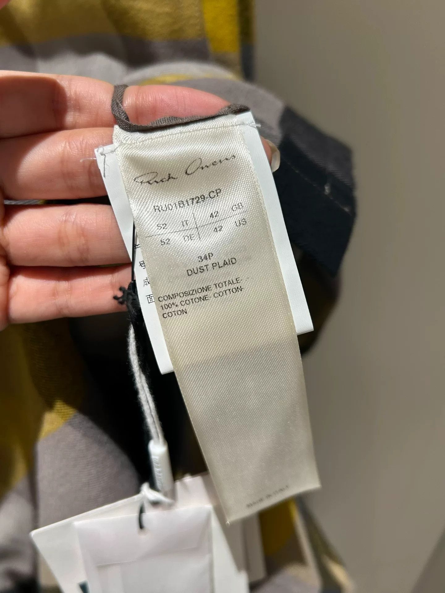 Rick Owens Rick Owens Checked Shirt Size US L / EU 52-54 / 3 - 6 Thumbnail