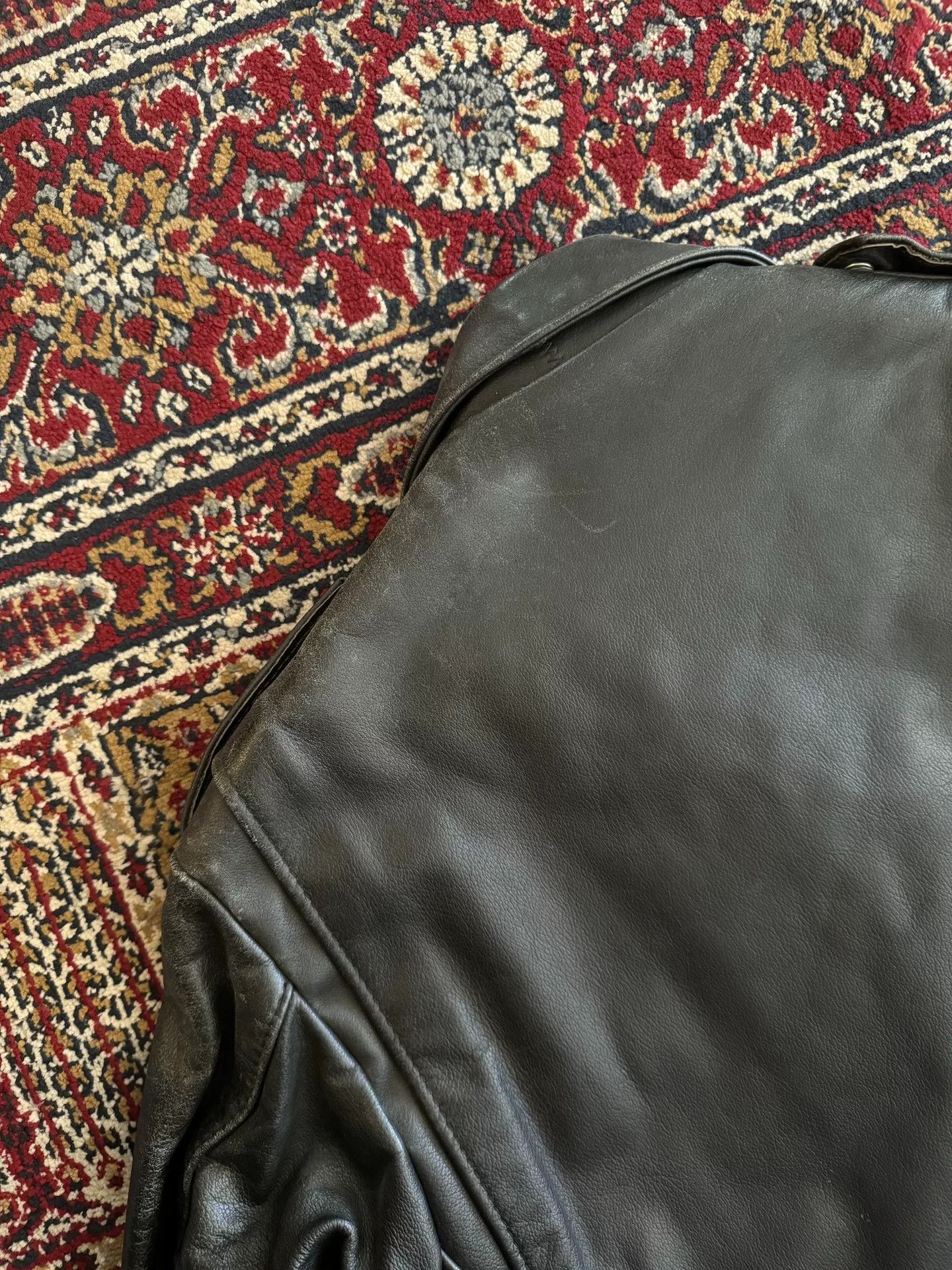Schott Schott American Vintage Diagonal Zip Leather Jacket Size US S / EU 44-46 / 1 - 7 Thumbnail