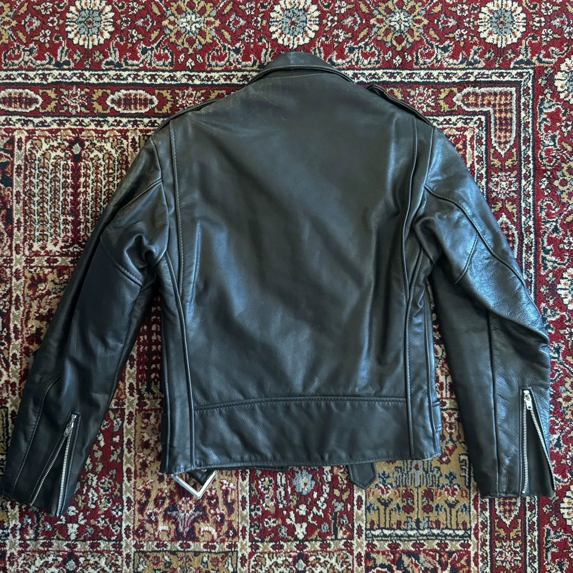 Schott Schott American Vintage Diagonal Zip Leather Jacket Size US S / EU 44-46 / 1 - 6 Thumbnail