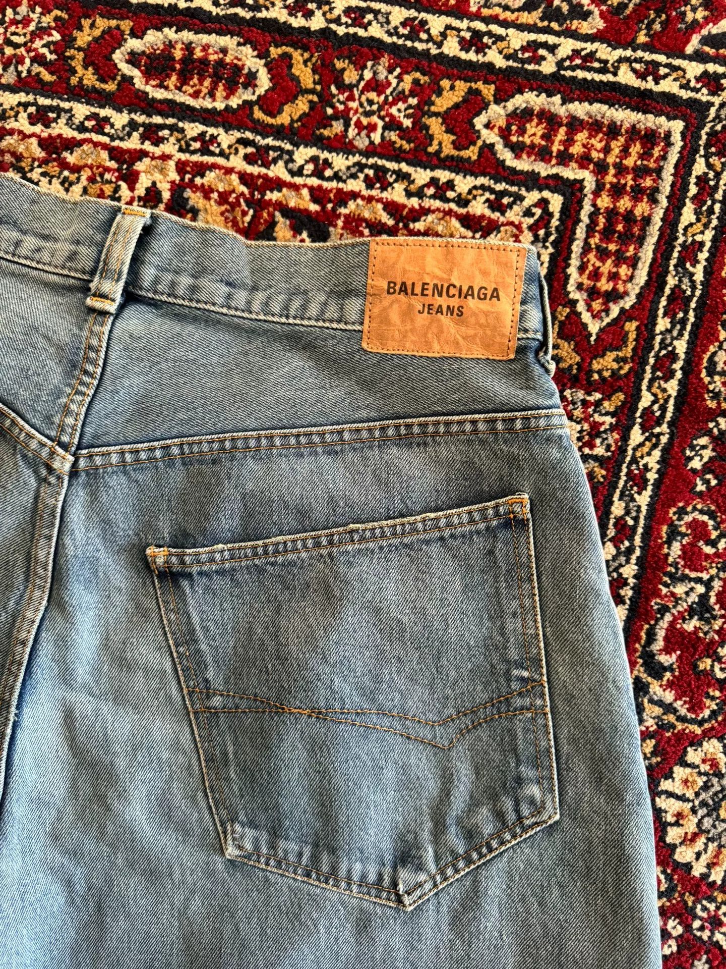 Balenciaga Balenciaga Baggy Washed Blue Denim Size US 34 / EU 50 - 4 Thumbnail