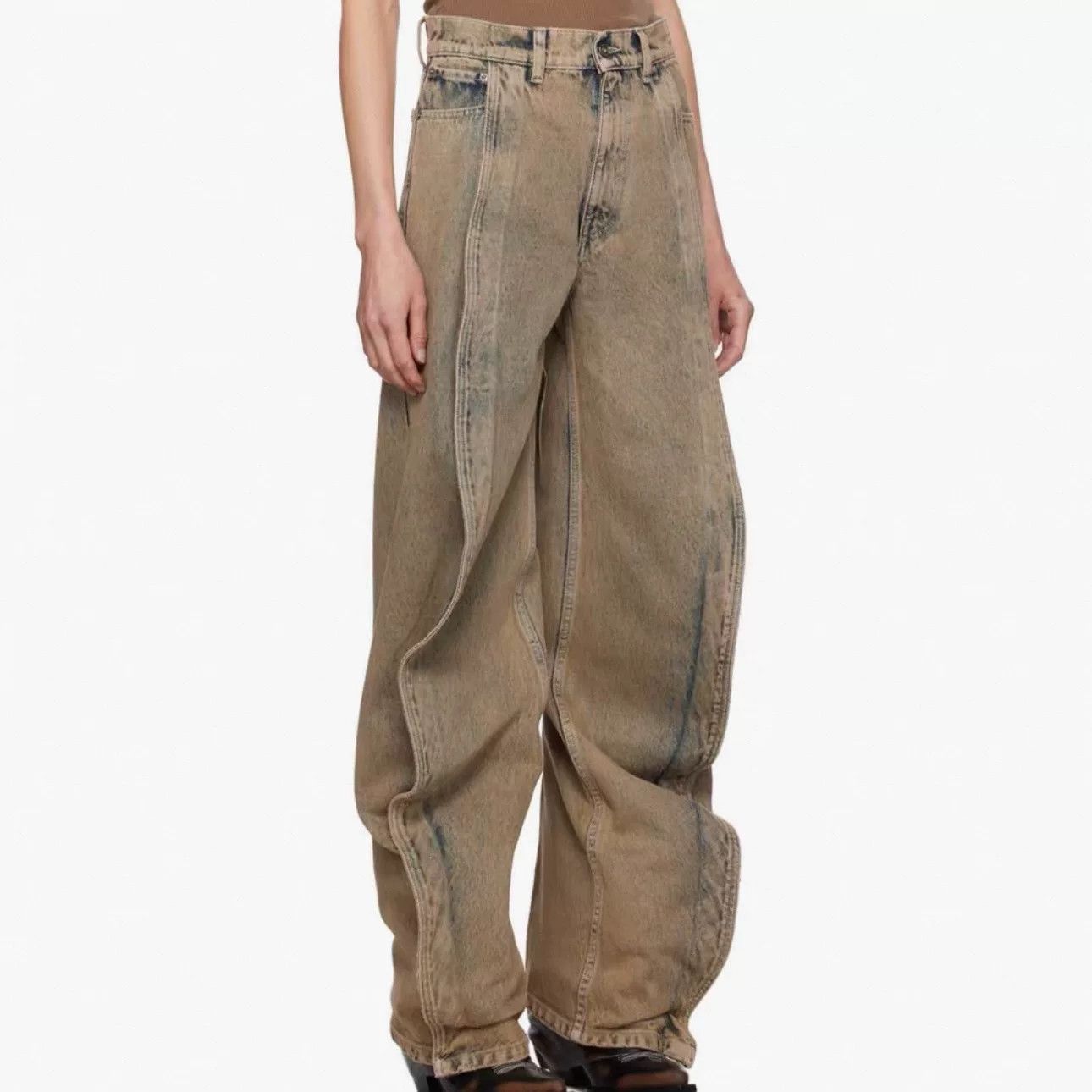 Y/Project Y/Project Pleated Double-Layer Banana Jeans Size US 28 / EU 44 - 7 Thumbnail