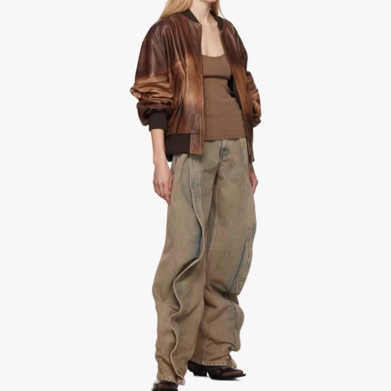 Y/Project Y/Project Pleated Double-Layer Banana Jeans Size US 28 / EU 44 - 6 Thumbnail