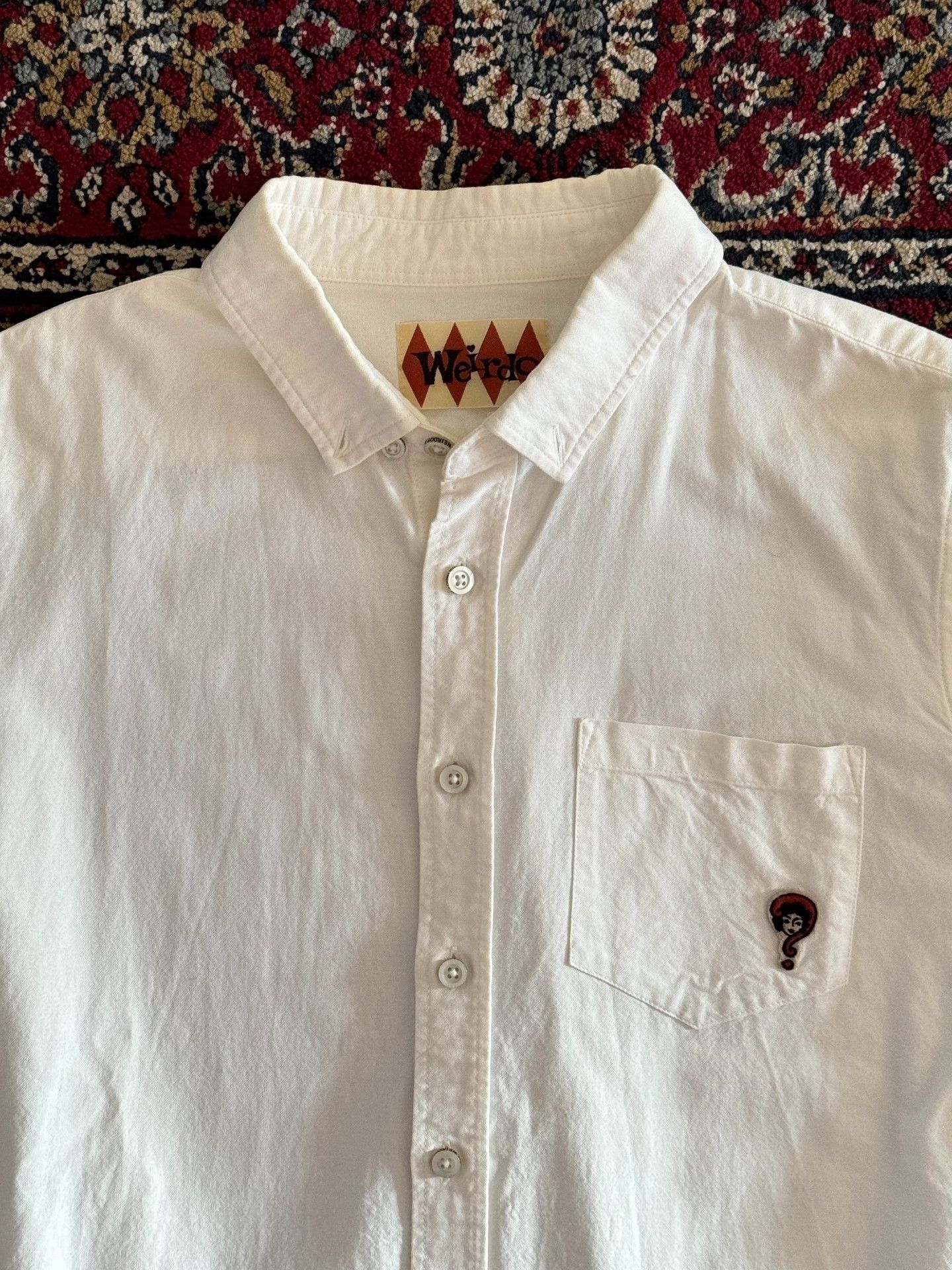 Absurd Weirdo White Shirt with Question Mark Logo Size US M / EU 48-50 / 2 - 2 Thumbnail