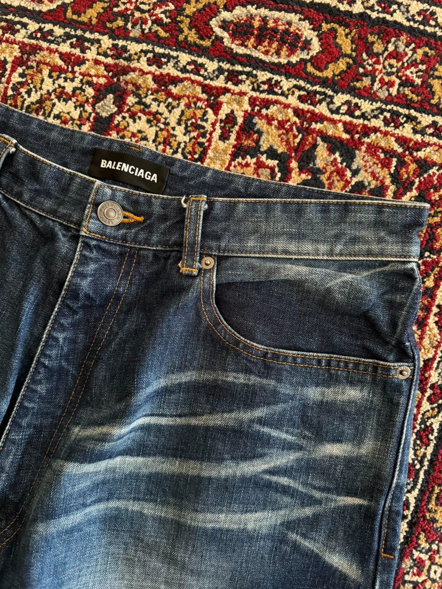 Balenciaga Balenciaga Ripple Wide-Leg Denim Size US 34 / EU 50 - 2 Thumbnail