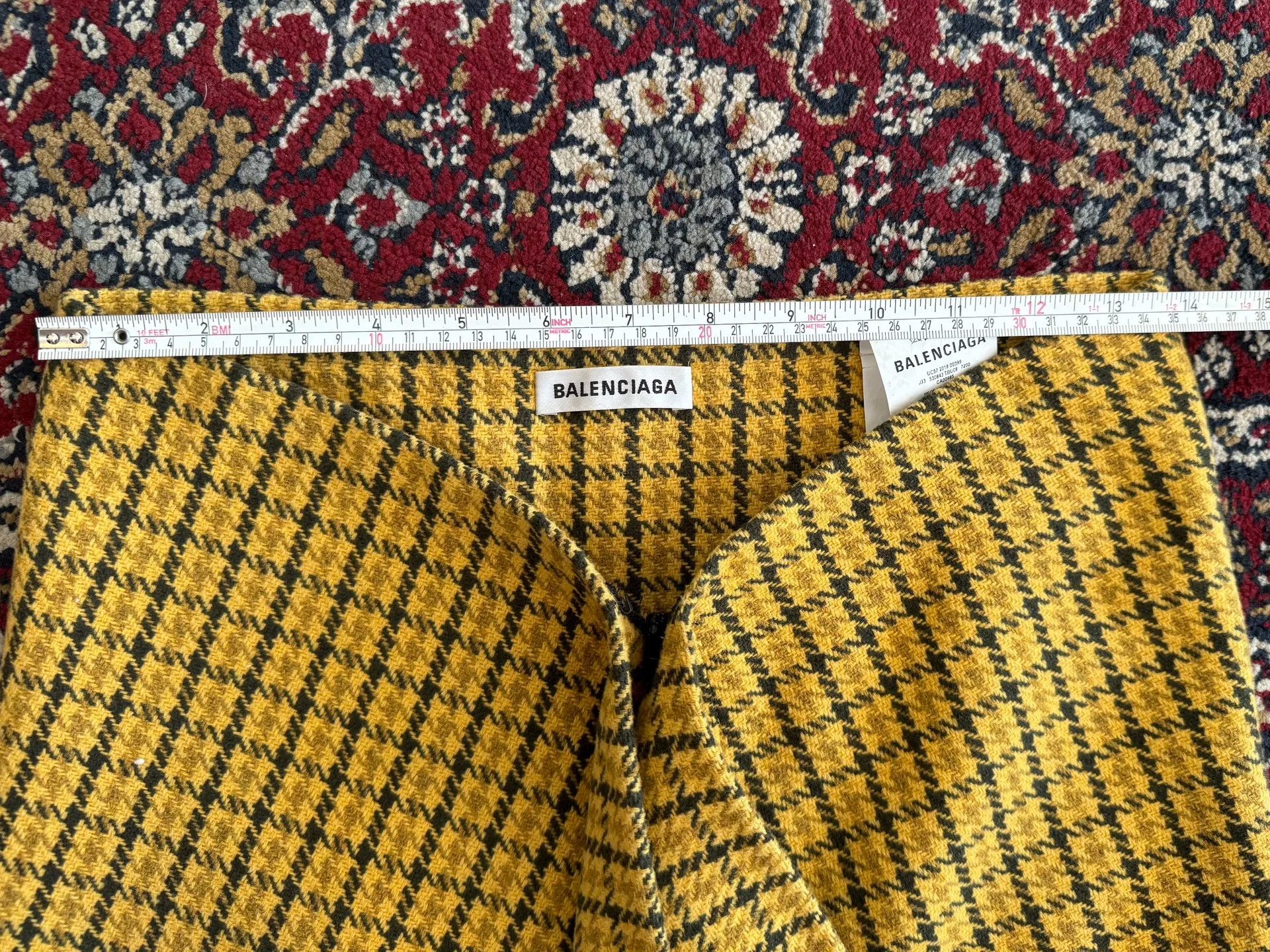 Balenciaga Balenciaga Houndstooth Wool Structure Skirt Size 34" / US 12 / IT 48 - 8 Thumbnail