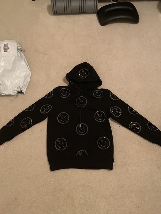 bedazzled smiley face hoodie
