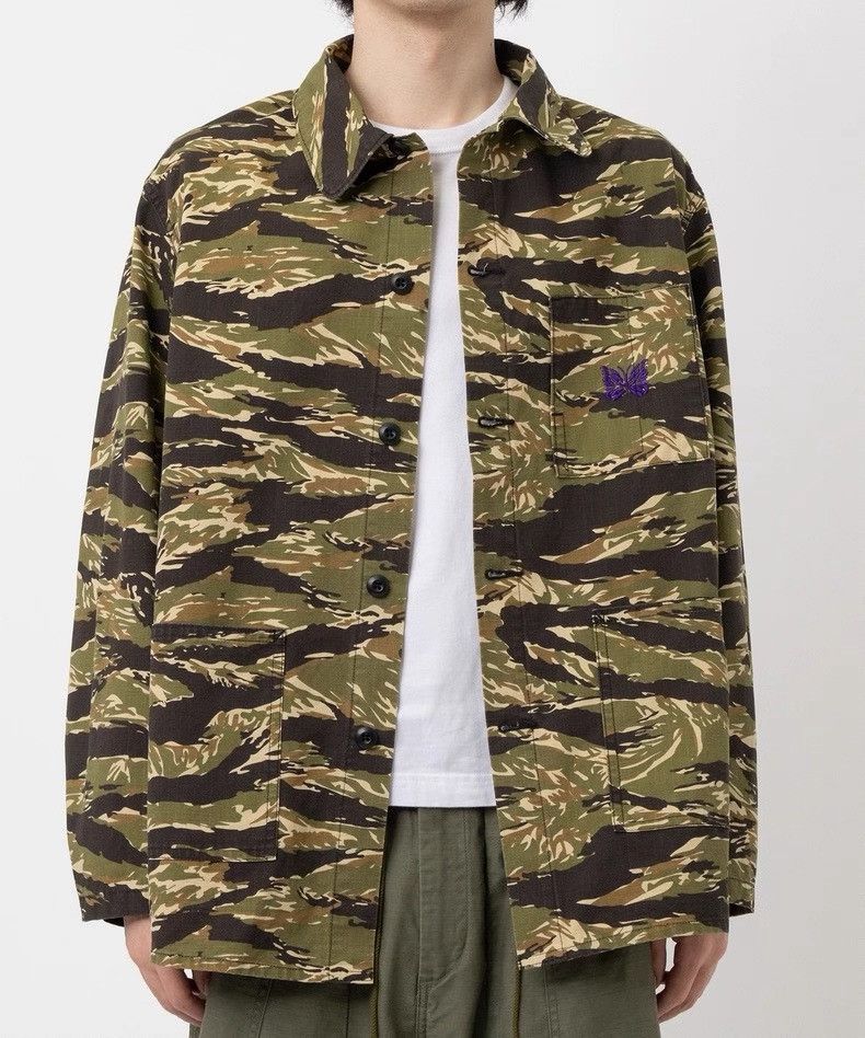 Needles Needles 25SS Coverall Tiger Camo Jacket Size US XS / EU 42 / 0 - 8 Thumbnail
