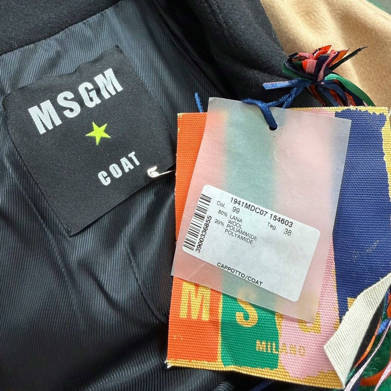 MSGM MSGM Women's Colorblock Wool Coat Size S / US 4 / IT 40 - 5 Thumbnail