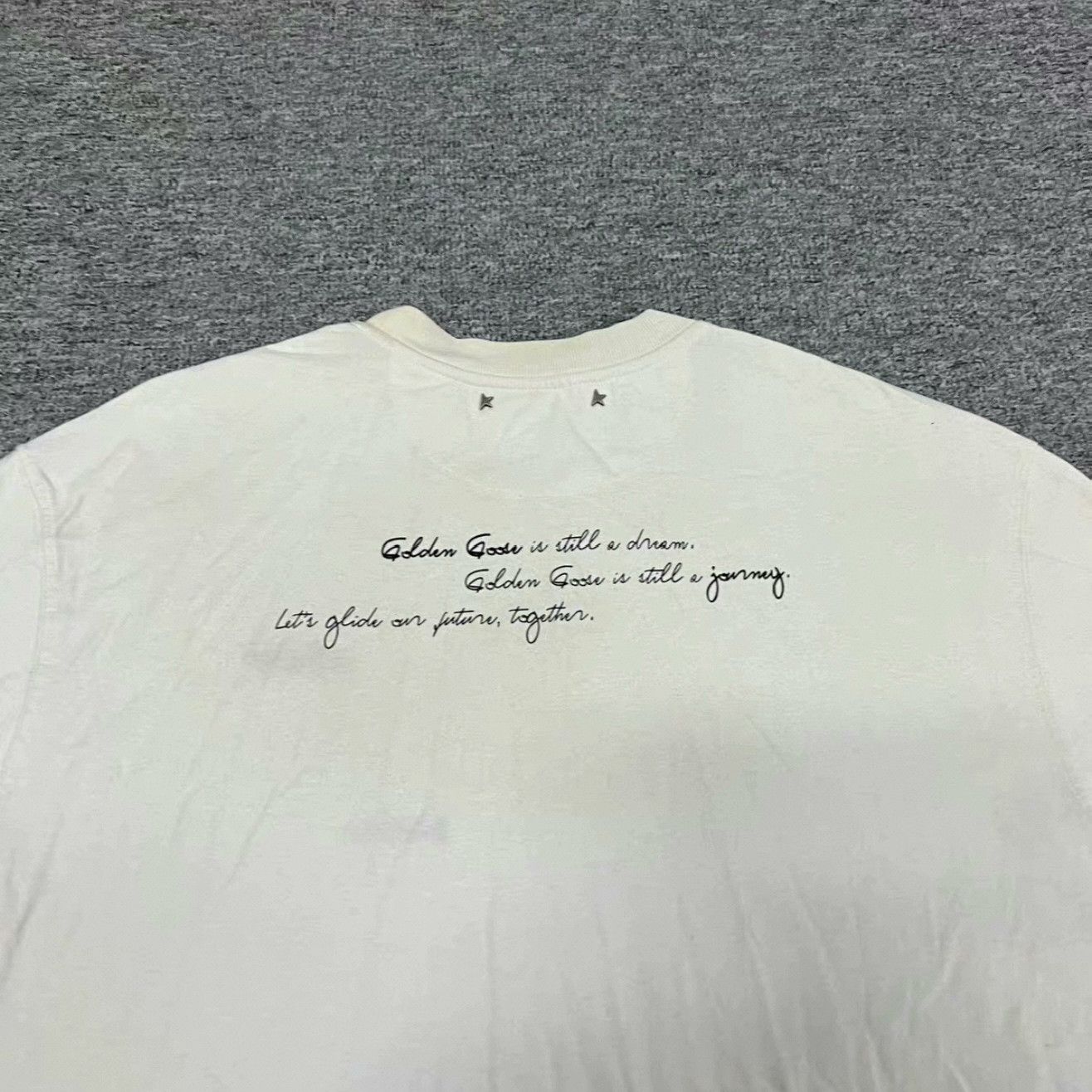 Golden Goose Golden Goose 25ss Distressed Slogan T-shirt Size US S / EU 44-46 / 1 - 5 Thumbnail