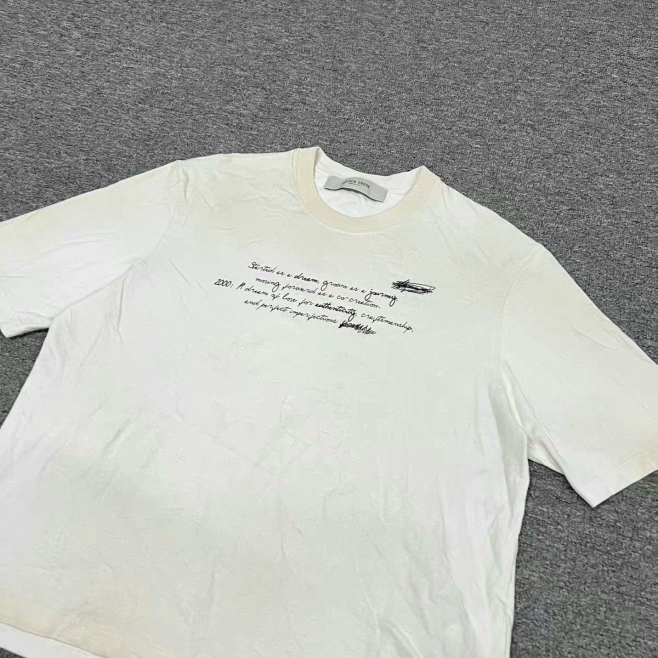 Golden Goose Golden Goose 25ss Distressed Slogan T-shirt Size US S / EU 44-46 / 1 - 2 Thumbnail