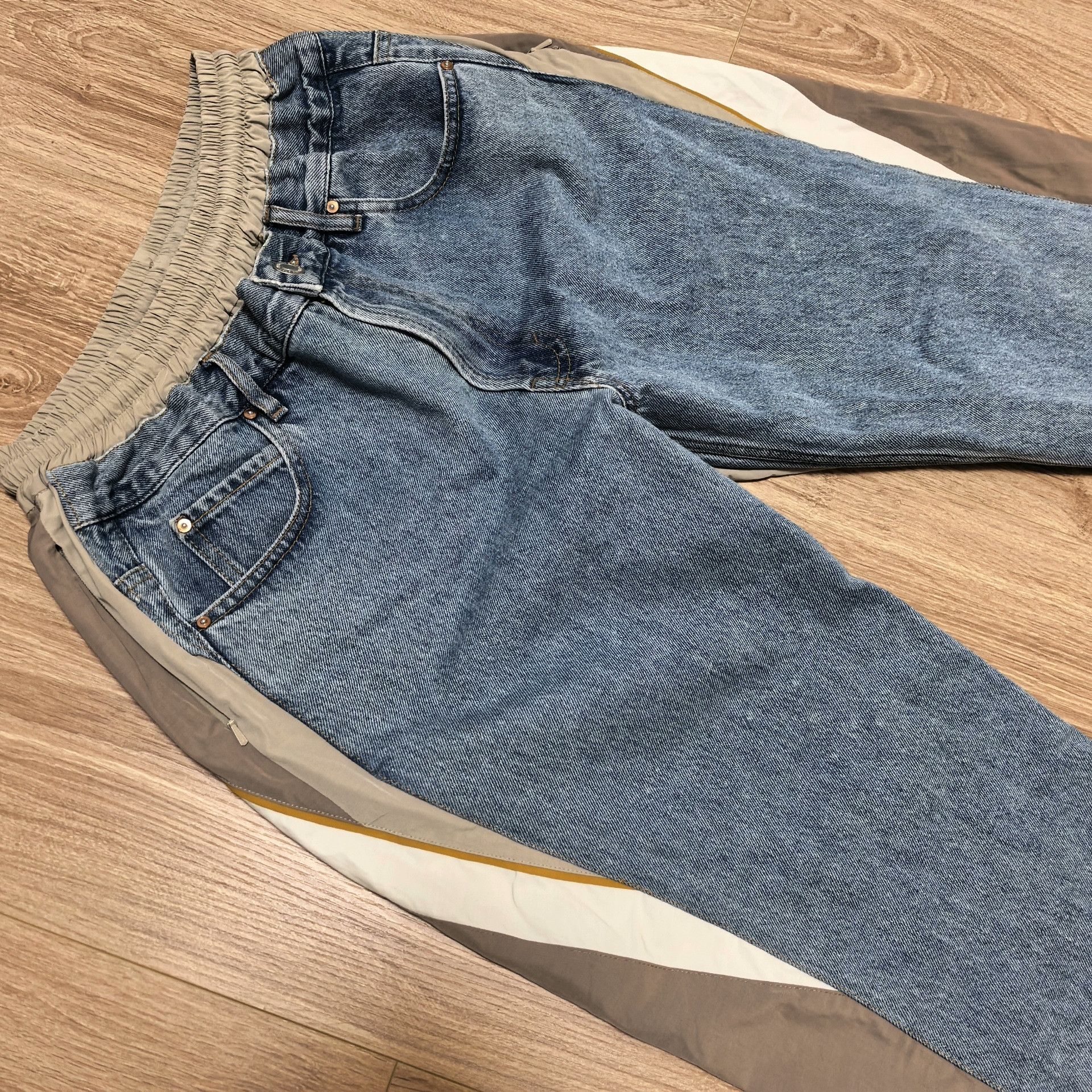 Martine Rose Martine Rose SS19 Denim Spliced Sweatpants Size US 26 / EU 42 - 3 Thumbnail