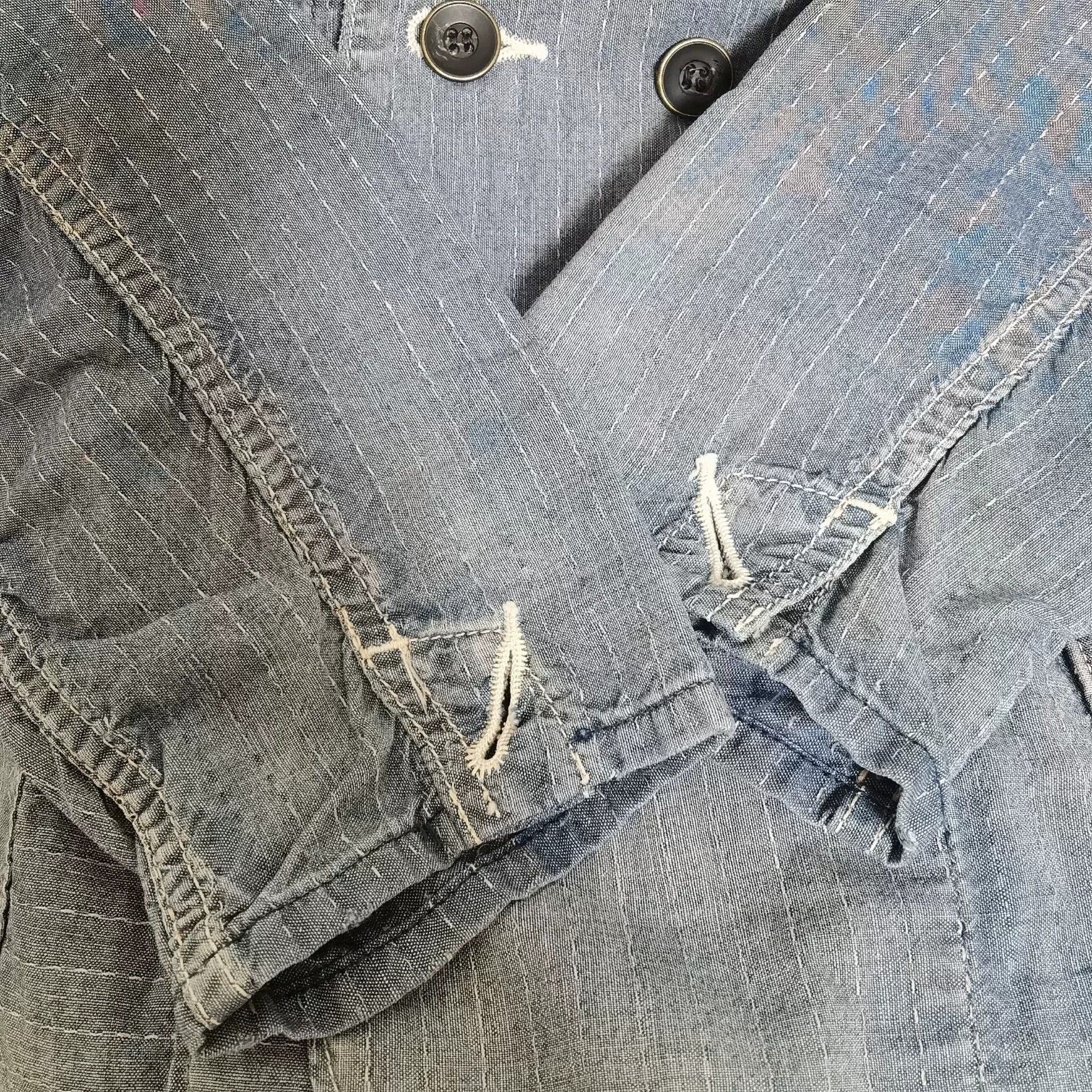 FunSet of Art FUNSET OF ART Japanese Washed Sashiko Denim Jacket Size US M / EU 48-50 / 2 - 6 Thumbnail