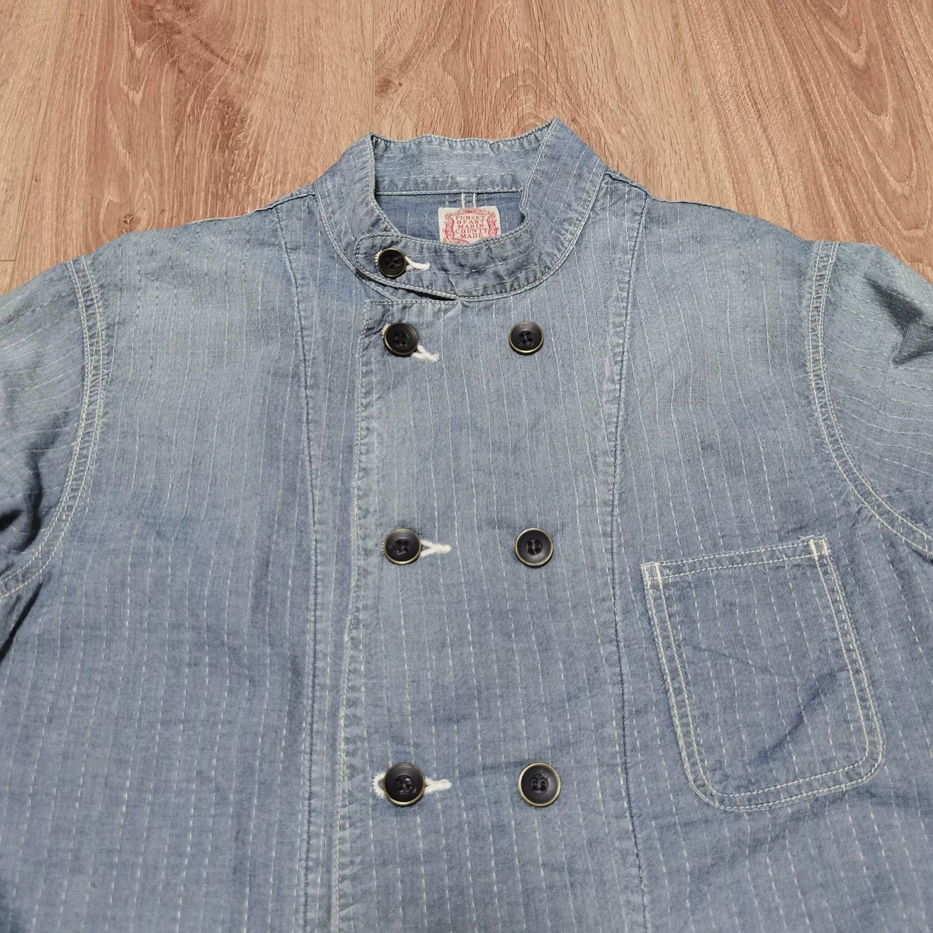 FunSet of Art FUNSET OF ART Japanese Washed Sashiko Denim Jacket Size US M / EU 48-50 / 2 - 4 Thumbnail