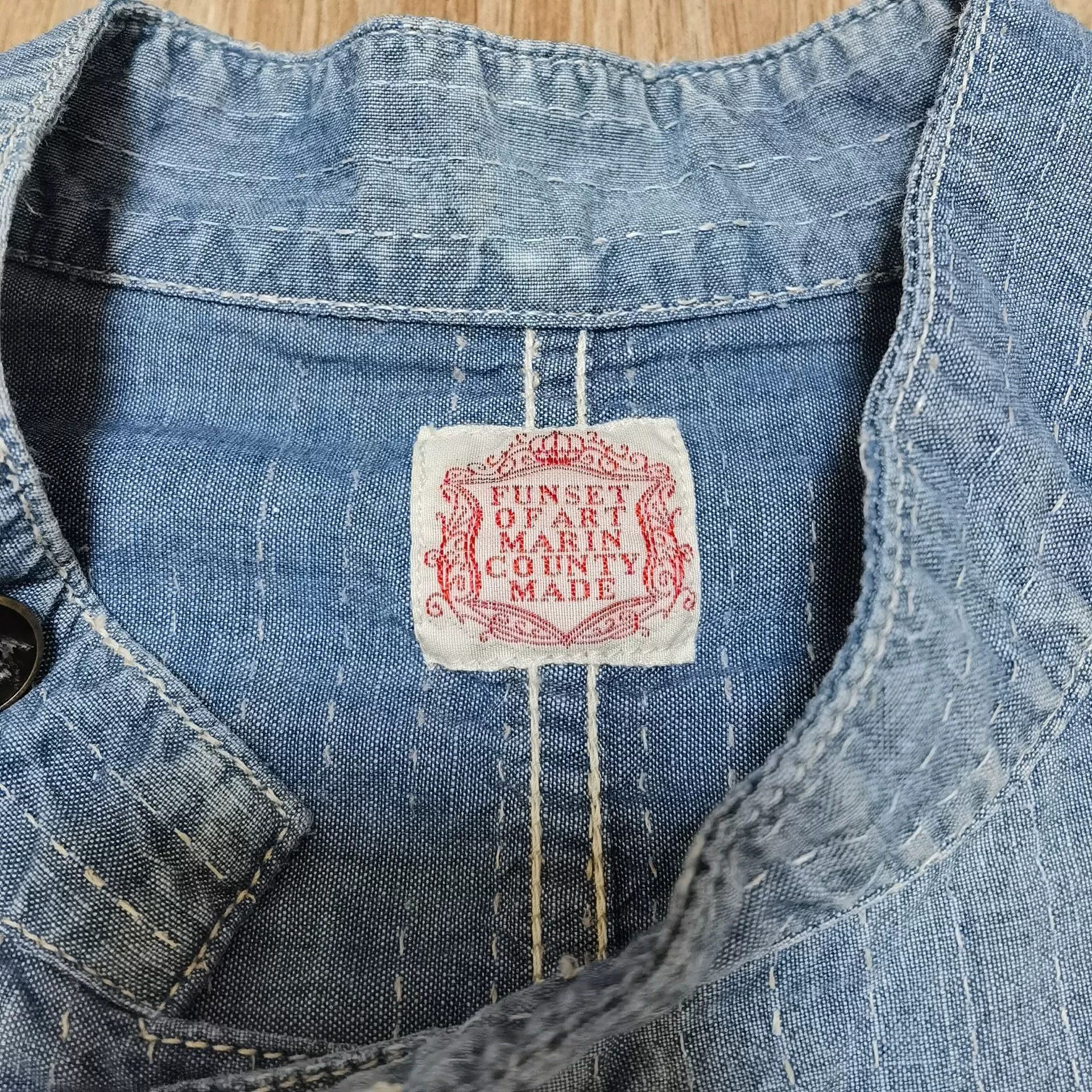 FunSet of Art FUNSET OF ART Japanese Washed Sashiko Denim Jacket Size US M / EU 48-50 / 2 - 7 Thumbnail