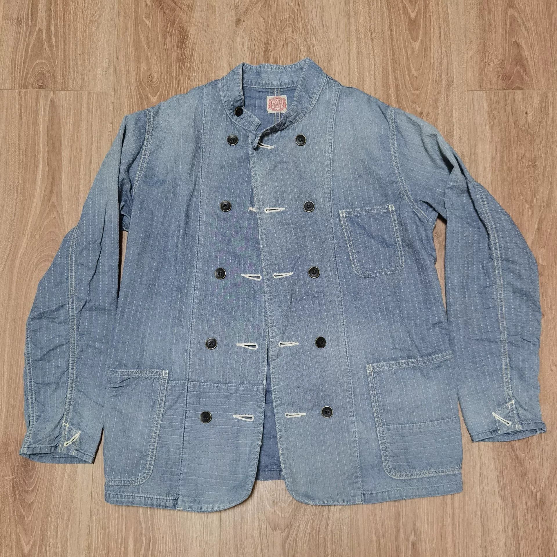 FunSet of Art FUNSET OF ART Japanese Washed Sashiko Denim Jacket Size US M / EU 48-50 / 2 - 3 Thumbnail