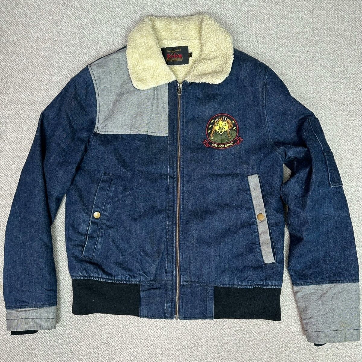 Evisu Evisu Denim Shearling Jacket Size US L / EU 52-54 / 3 - 2 Thumbnail