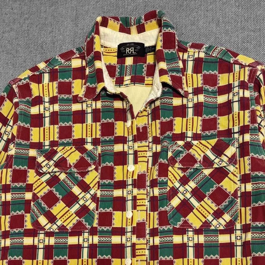 RRL Ralph Lauren RRL Double RL Corduroy Check Shirt Size US XXL / EU 58 / 5 - 3 Thumbnail