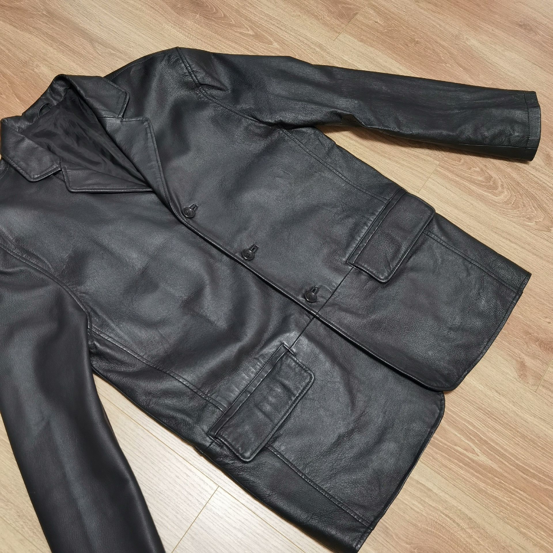 Ralph Lauren Vintage Ralph Lauren Leather Blazer Size US L / EU 52-54 / 3 - 3 Thumbnail