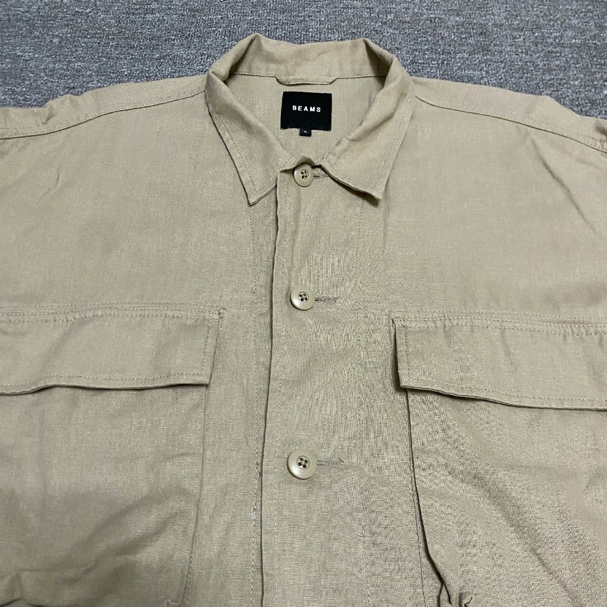 Beams Japan BEAMS Cotton-Linen Four-Pocket Jacket Size US L / EU 52-54 / 3 - 3 Thumbnail