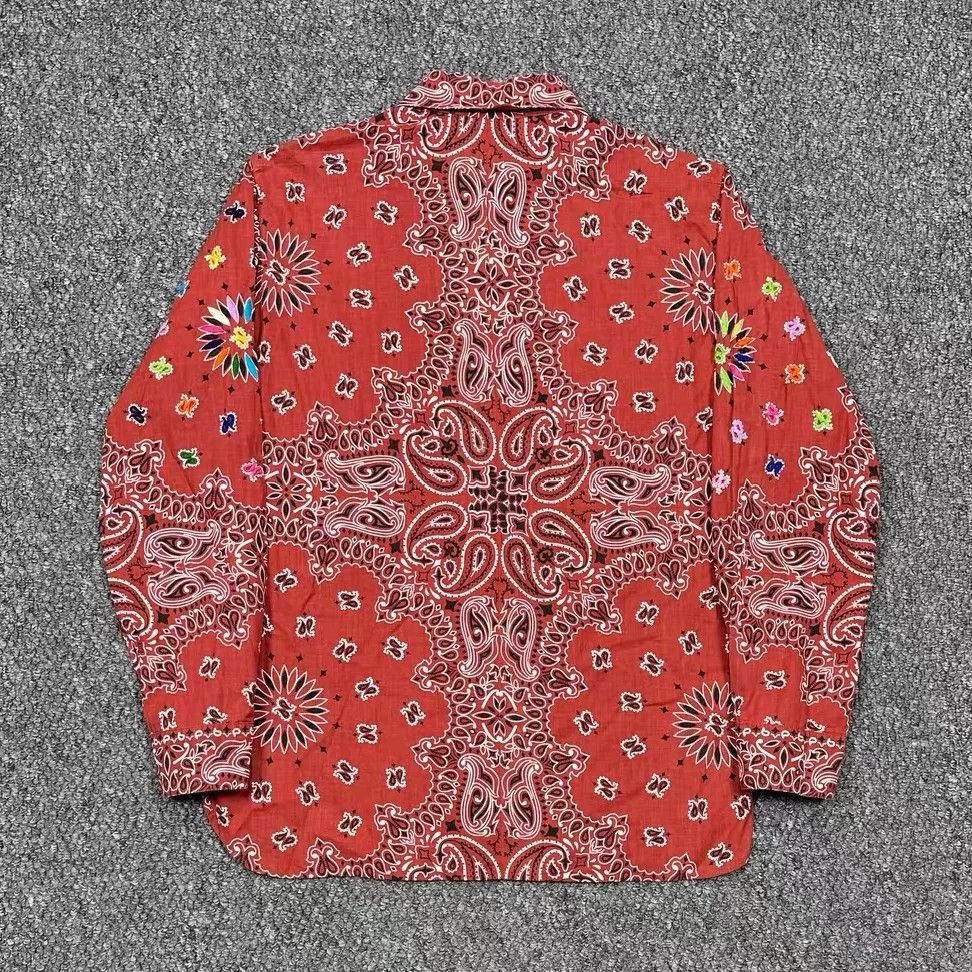 Mexican Threads OAXACA Japanese Paisley Hand-Embroidered Shirt Size US M / EU 48-50 / 2 - 2 Thumbnail