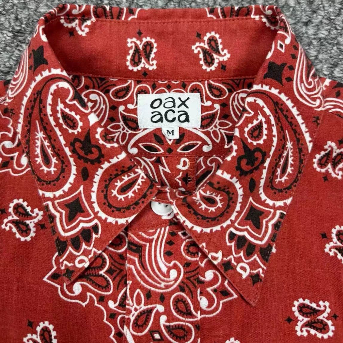 Mexican Threads OAXACA Japanese Paisley Hand-Embroidered Shirt Size US M / EU 48-50 / 2 - 5 Thumbnail