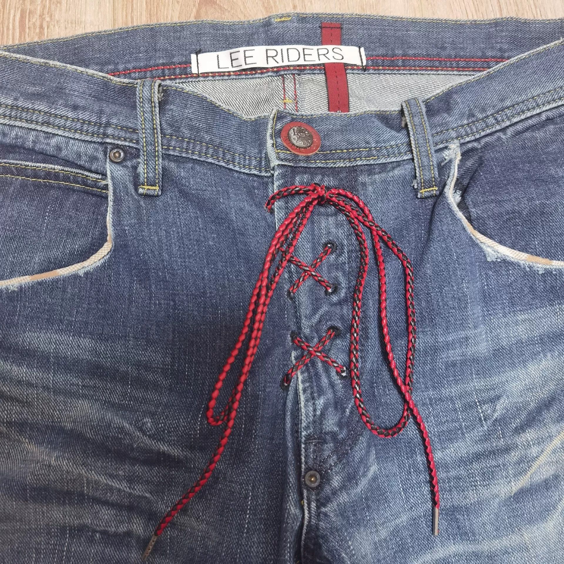 Lee Lee Riders Japanese Graffiti Strap Jeans Size US 36 / EU 52 - 4 Thumbnail