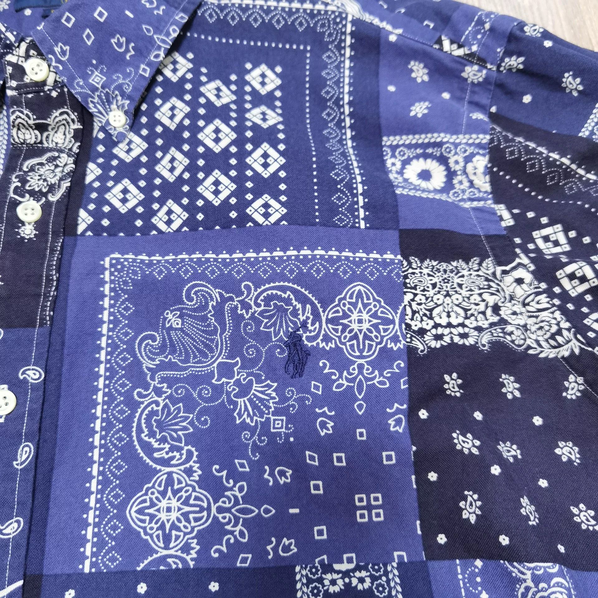 Ralph Lauren RALPH LAUREN Bandana Patchwork Shirt Size US XXL / EU 58 / 5 - 3 Thumbnail