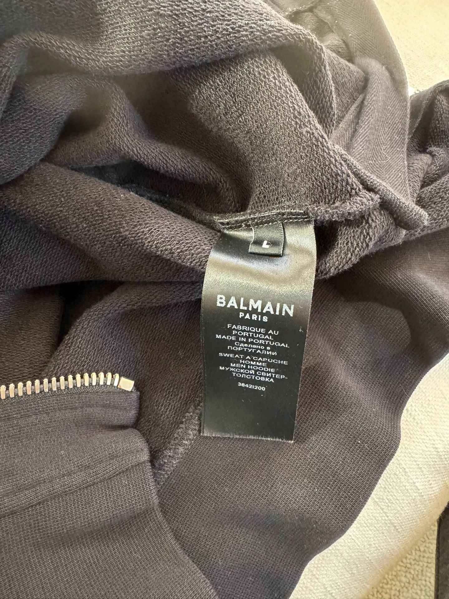 Balmain BALMAIN Black Hoodie Size US L / EU 52-54 / 3 - 6 Thumbnail