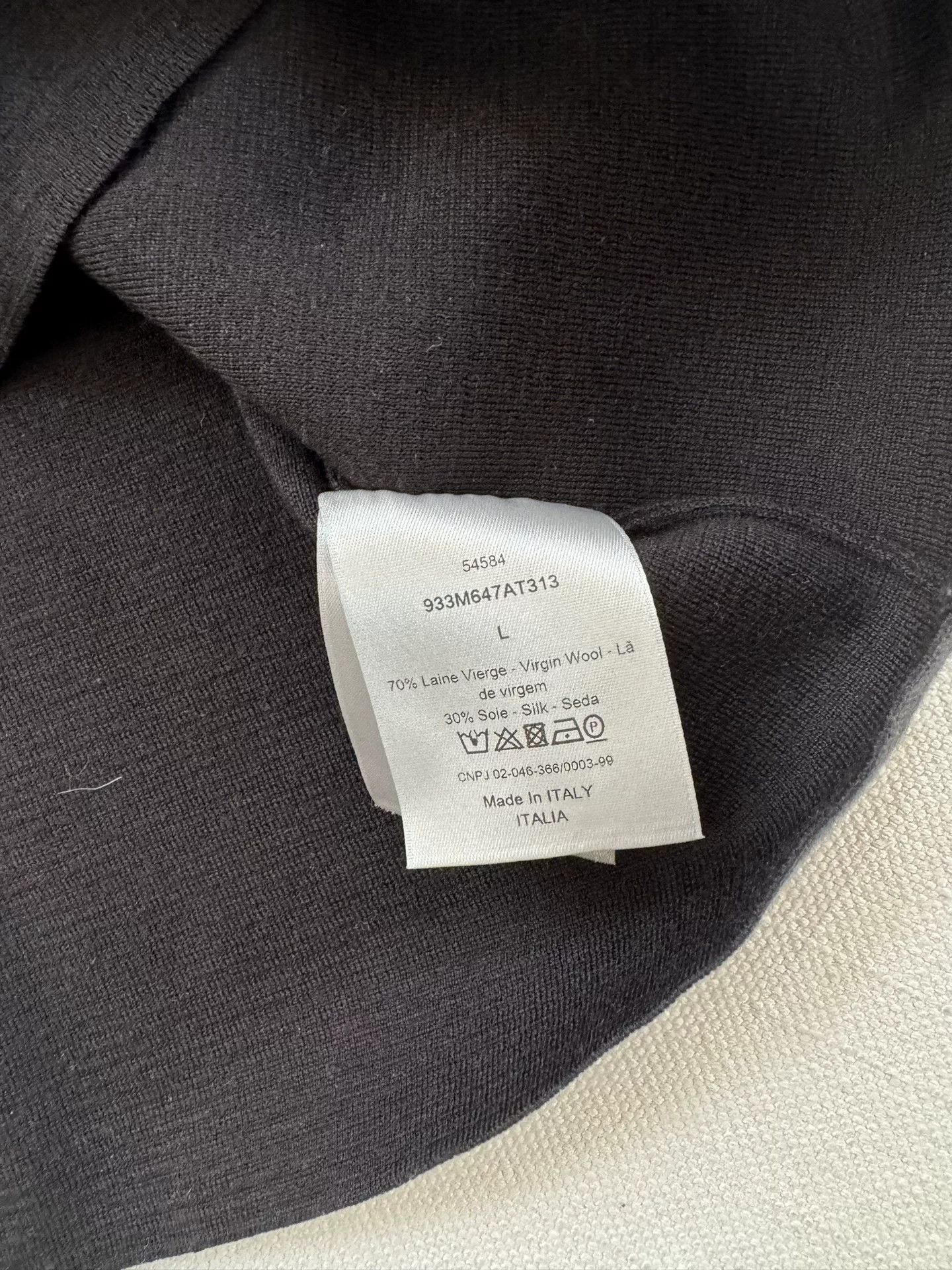 Dior Dior Black Cashmere Knit Sweater Size US L / EU 52-54 / 3 - 4 Thumbnail