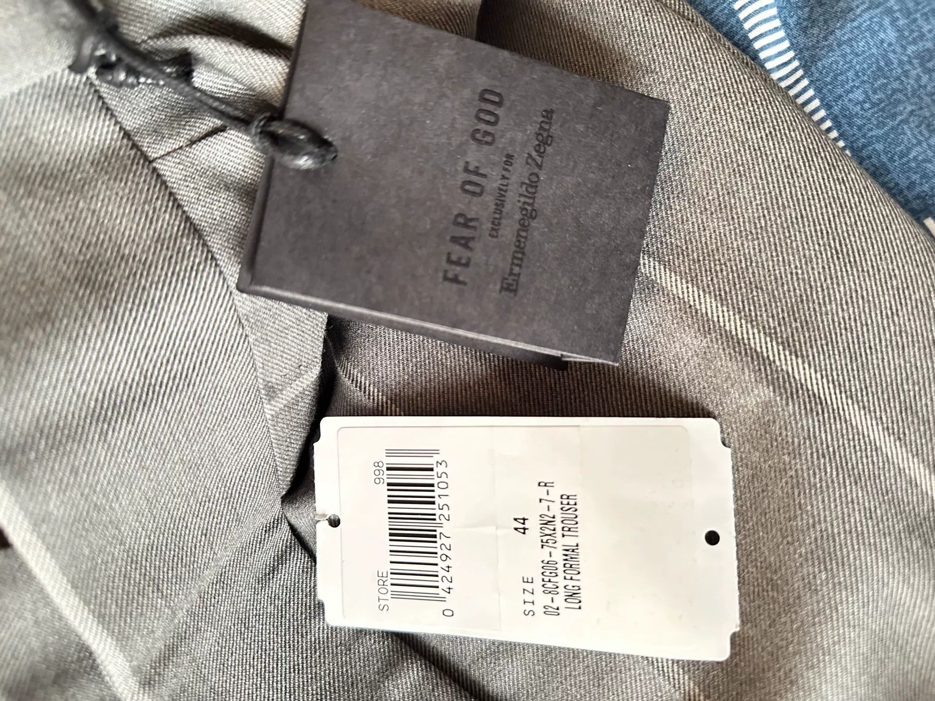 Fear of God Fear of God x Zegna Gray Striped Trousers Size US 28 / EU 44 - 4 Thumbnail