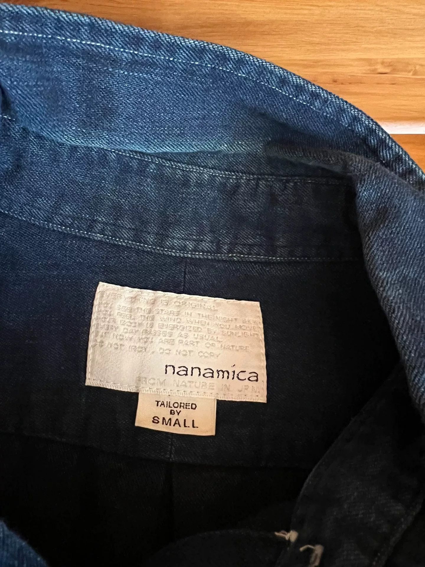 Nanamica Nanamica Japanese Indigo Denim Shirt Size US S / EU 44-46 / 1 - 8 Thumbnail