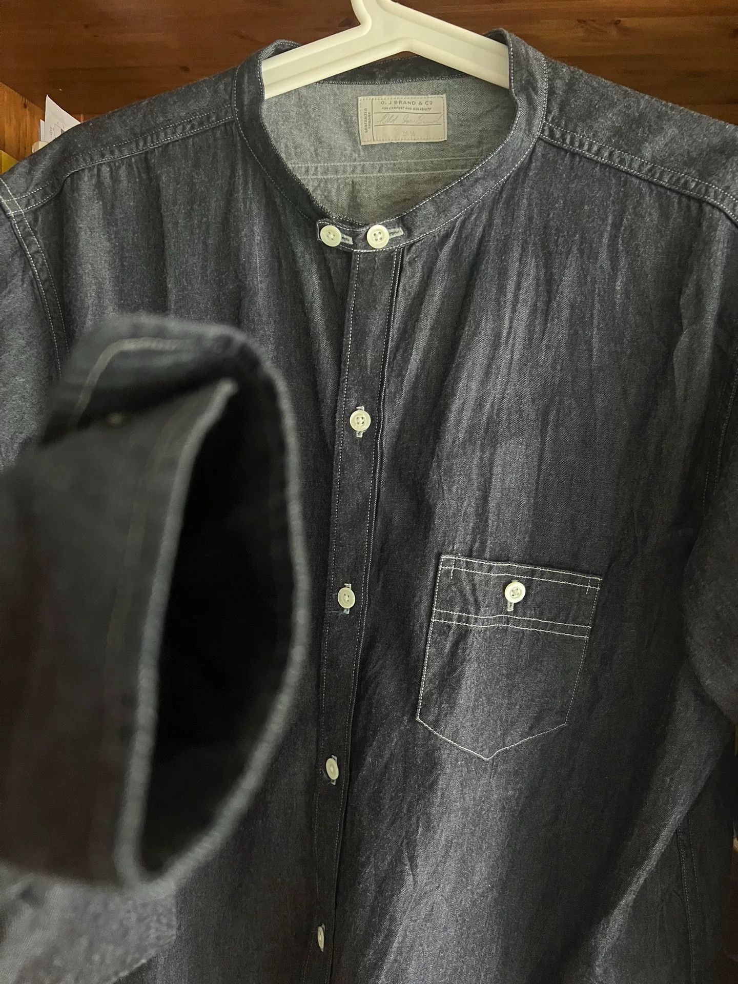 Old Joe Old Joe Indigo Dyed Stand Collar Work Shirt Size US M / EU 48-50 / 2 - 4 Thumbnail
