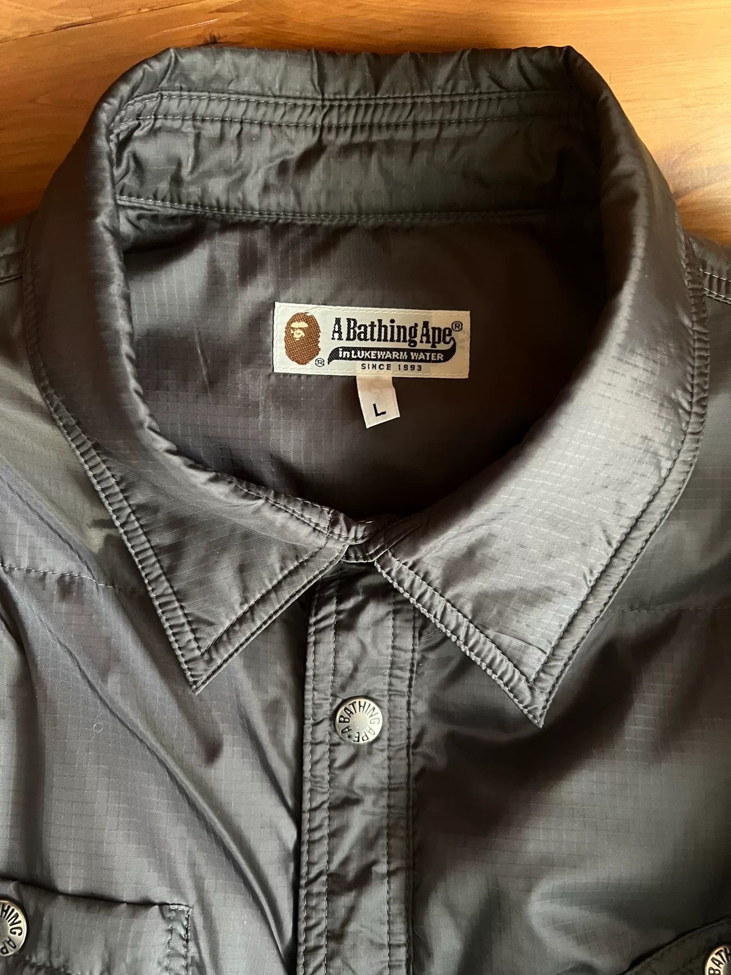 Bape A Bathing Ape Shirt Down Jacket Size US L / EU 52-54 / 3 - 9 Thumbnail