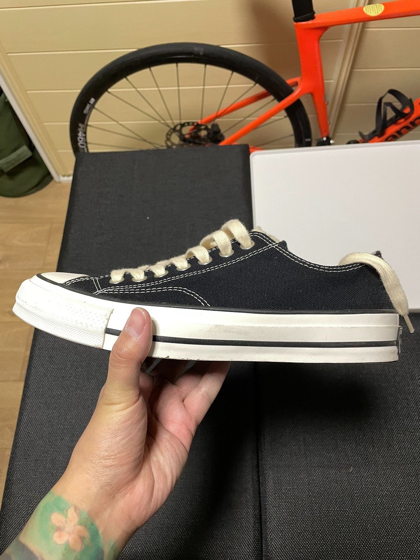 Converse Converse Addict 23AW Black Low-Top Size US 8.5 / EU 41-42 - 3 Thumbnail