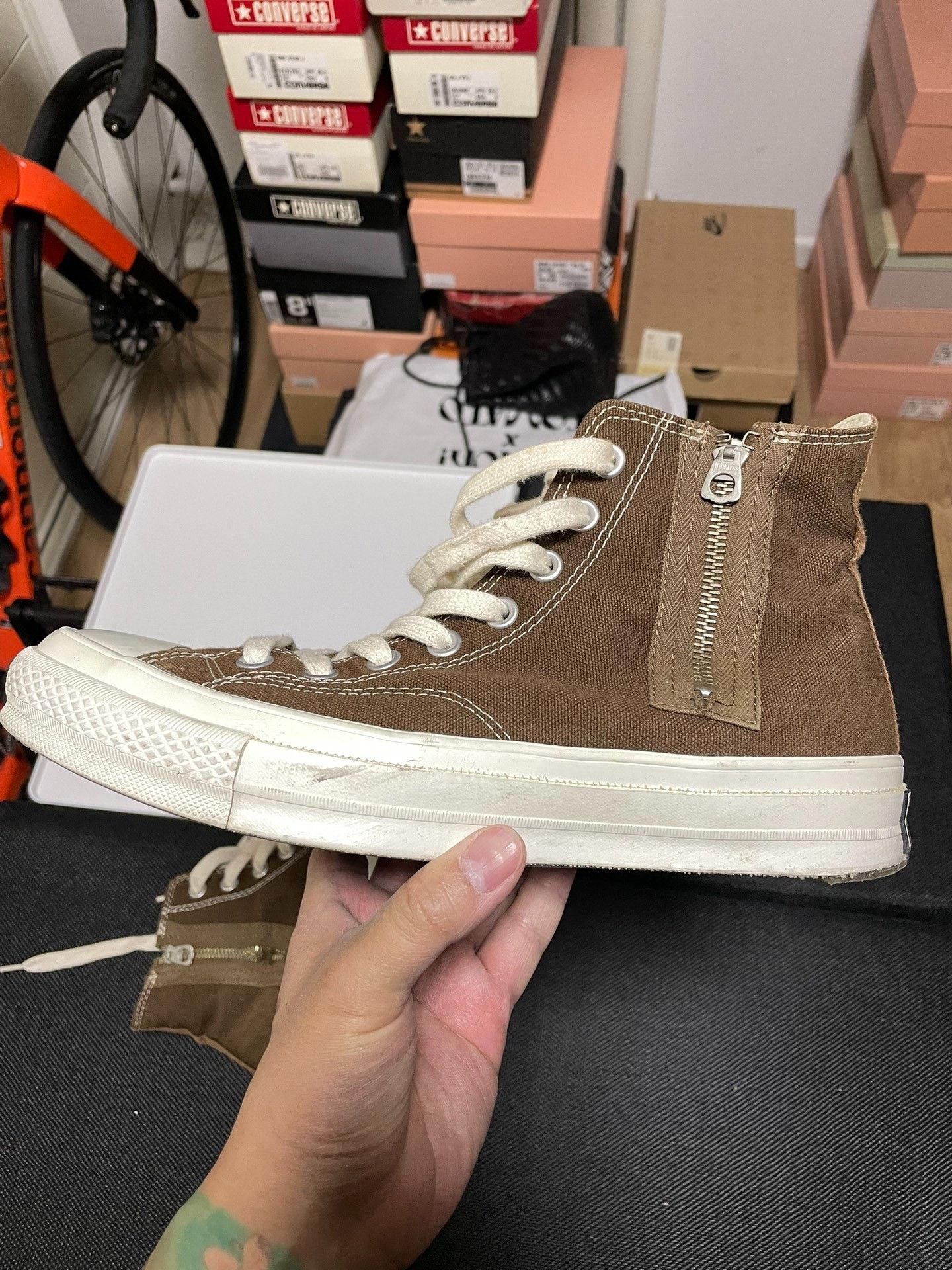 Nigo Converse Addict Nigo Zip High-Top Old Size US 8.5 / EU 41-42 - 5 Thumbnail