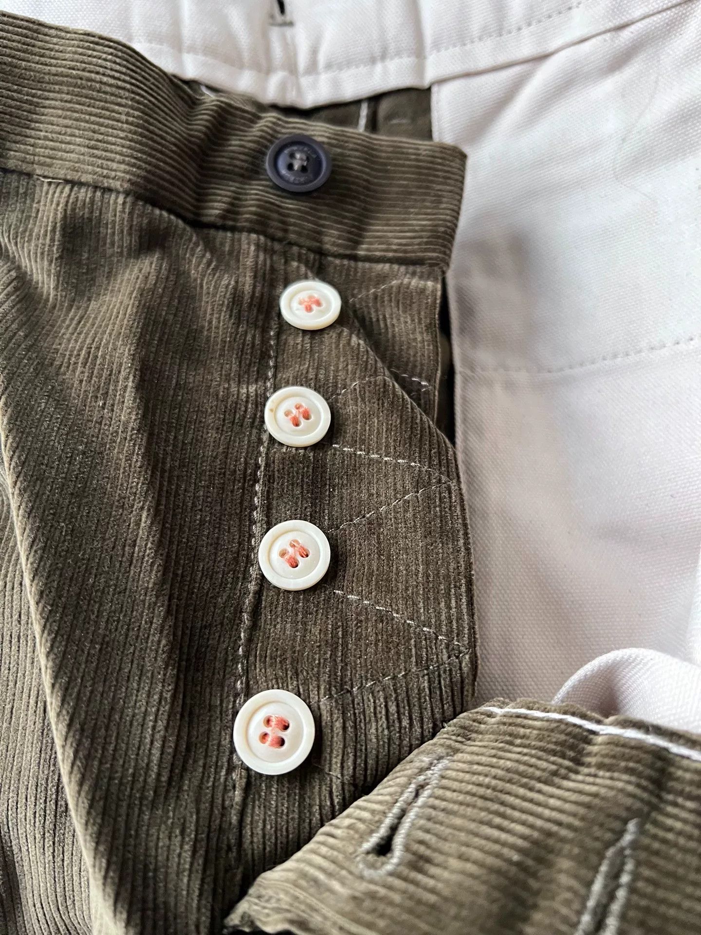Fortela Fortela Green Corduroy Casual Pants Size US 33 - 9 Thumbnail
