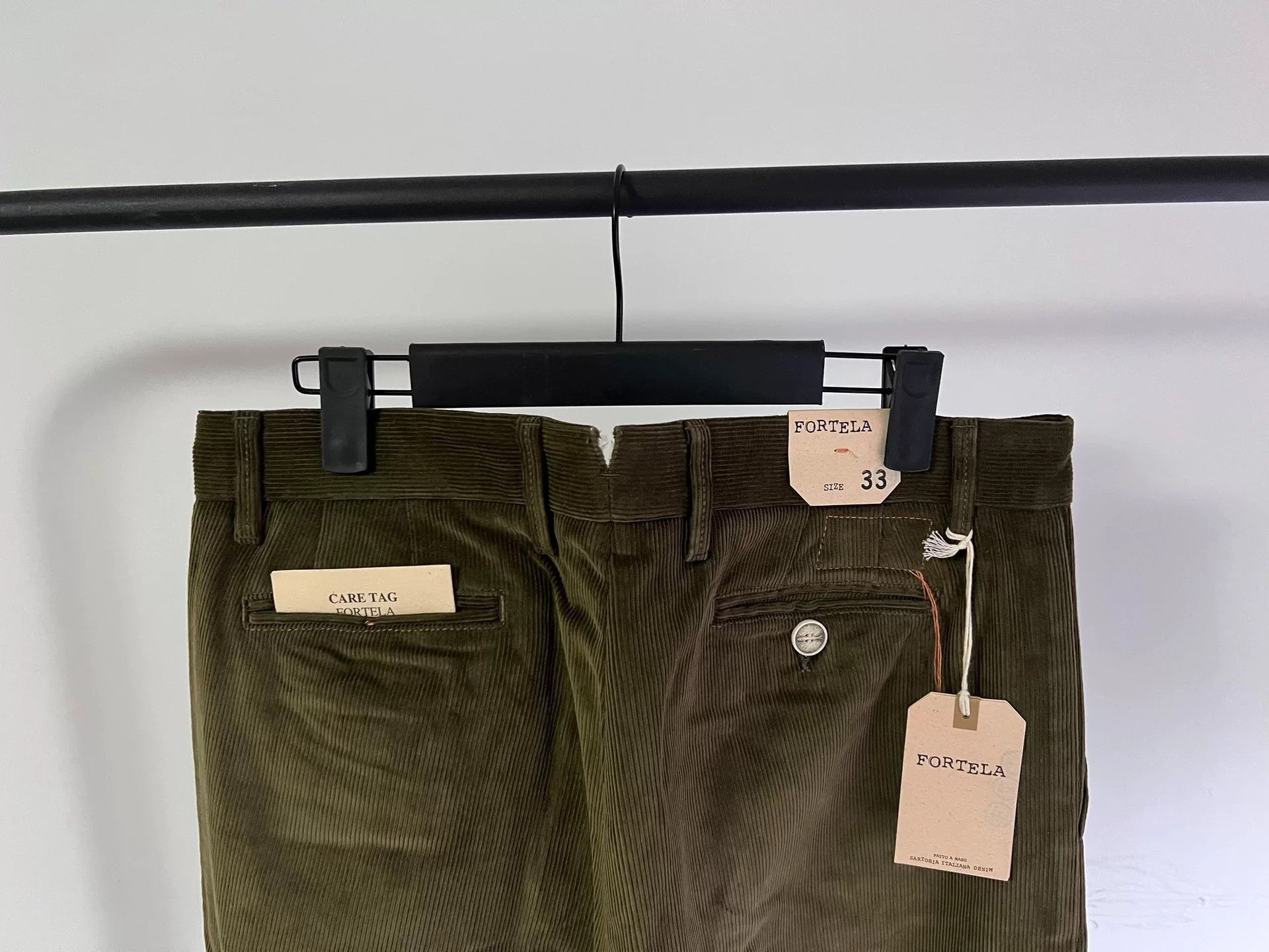 Fortela Fortela Green Corduroy Casual Pants Size US 33 - 5 Thumbnail