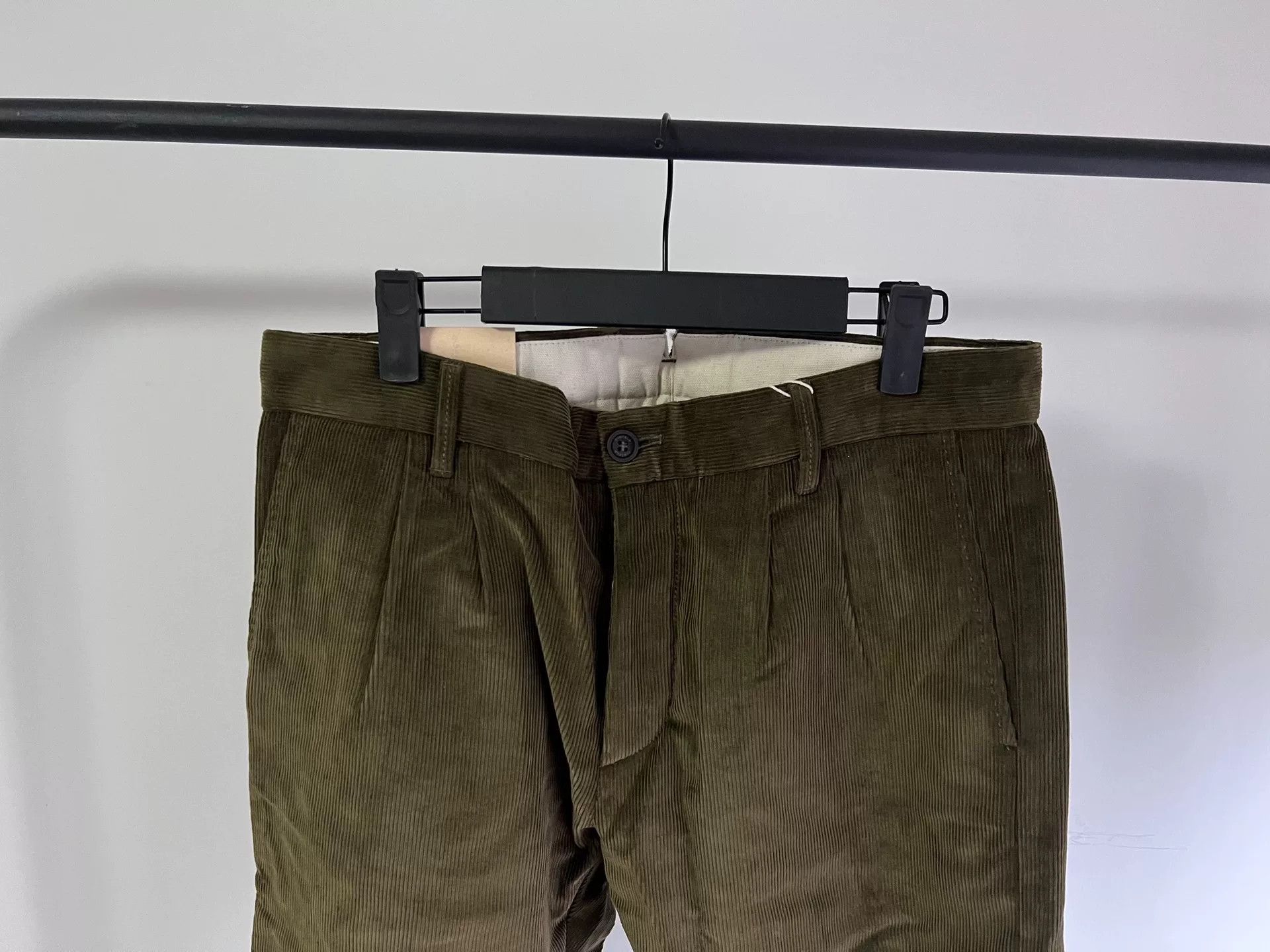 Fortela Fortela Green Corduroy Casual Pants Size US 33 - 3 Thumbnail