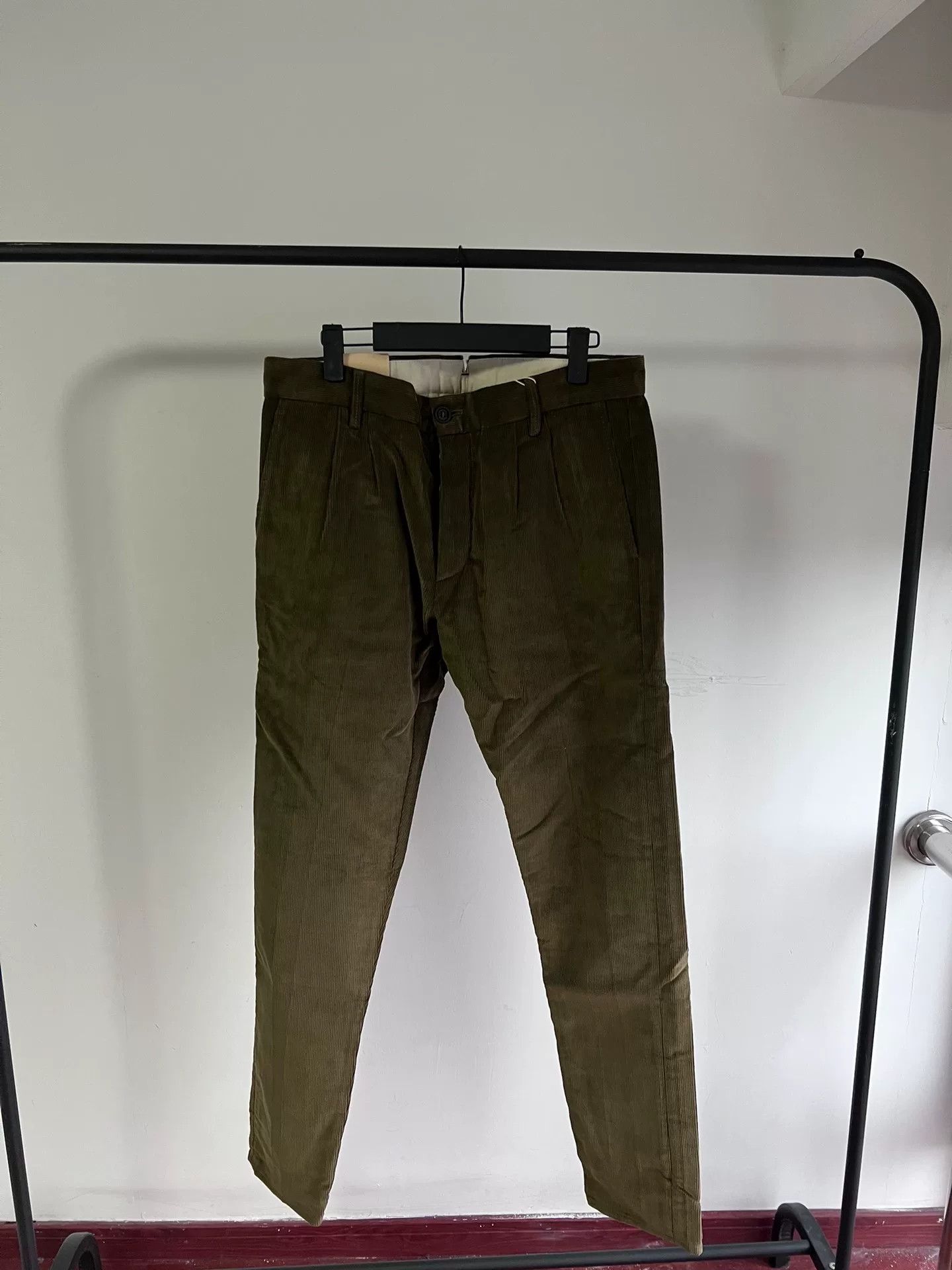 Fortela Fortela Green Corduroy Casual Pants Size US 33 - 2 Thumbnail