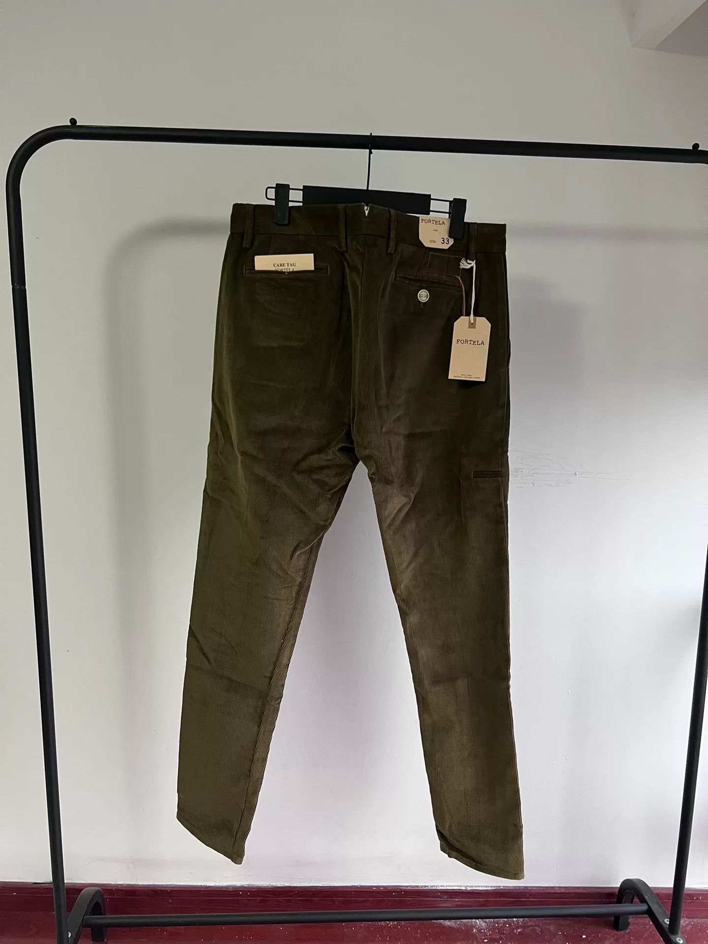 Fortela Fortela Green Corduroy Casual Pants Size US 33 - 4 Thumbnail