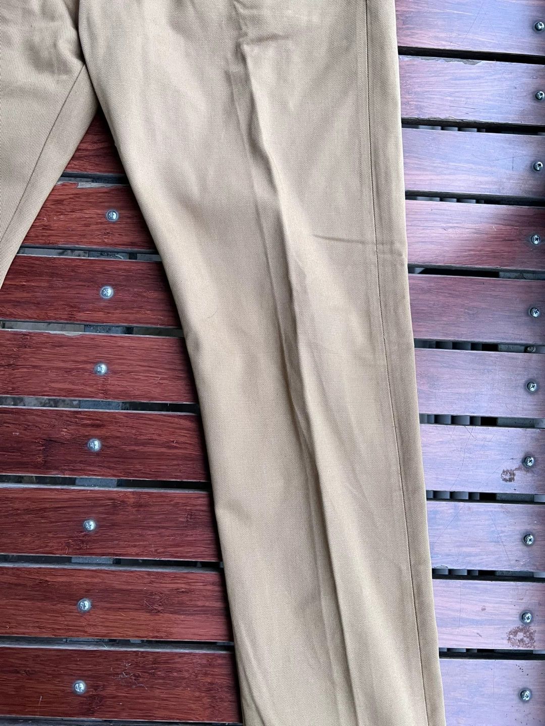 Fortela Fortela Single-Pleat Khaki Casual Pants Size US 33 - 2 Thumbnail