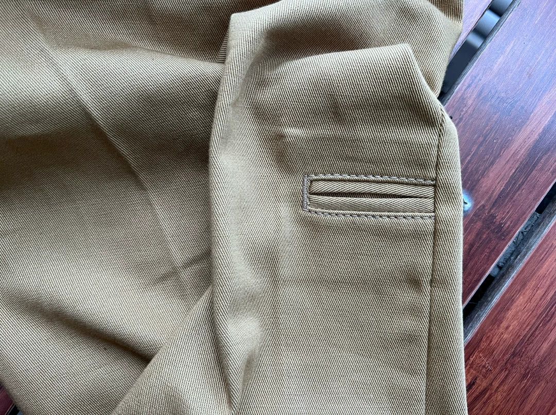 Fortela Fortela Single-Pleat Khaki Casual Pants Size US 33 - 7 Thumbnail