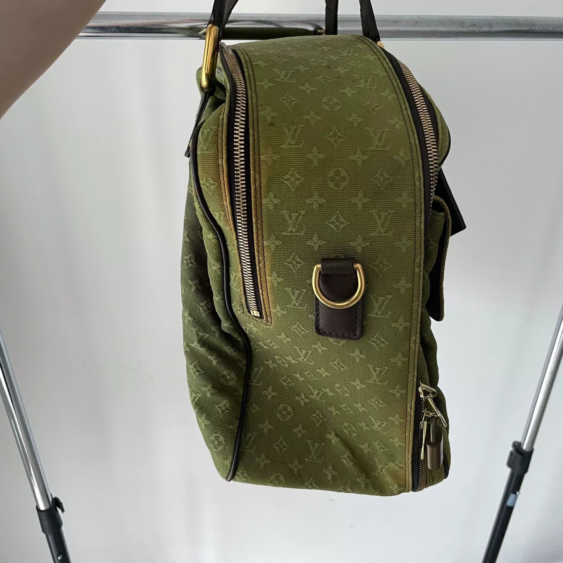 Louis Vuitton Louis Vuitton Military Green Denim Keepall Size ONE SIZE - 4 Thumbnail