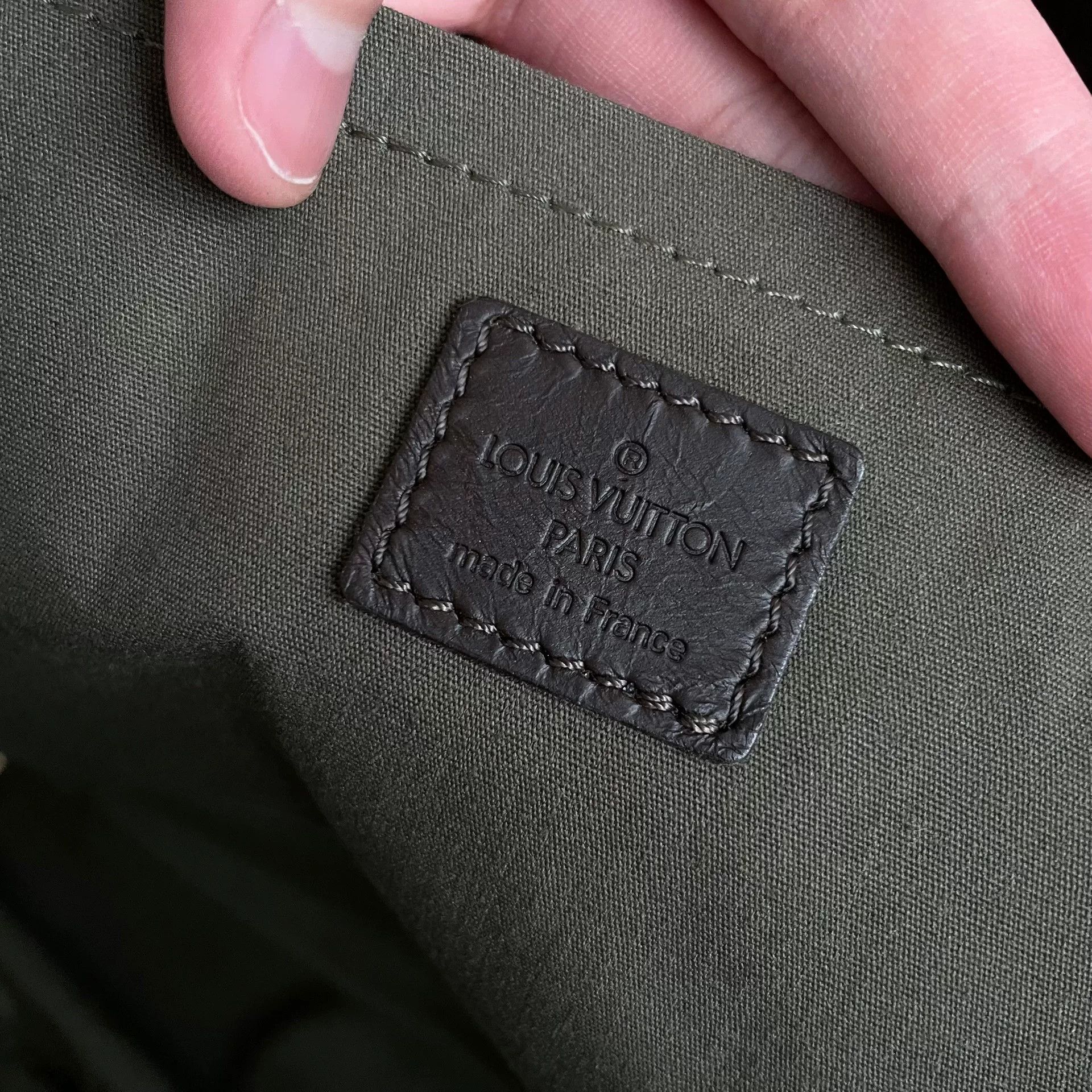 Louis Vuitton Louis Vuitton Military Green Denim Keepall Size ONE SIZE - 7 Thumbnail