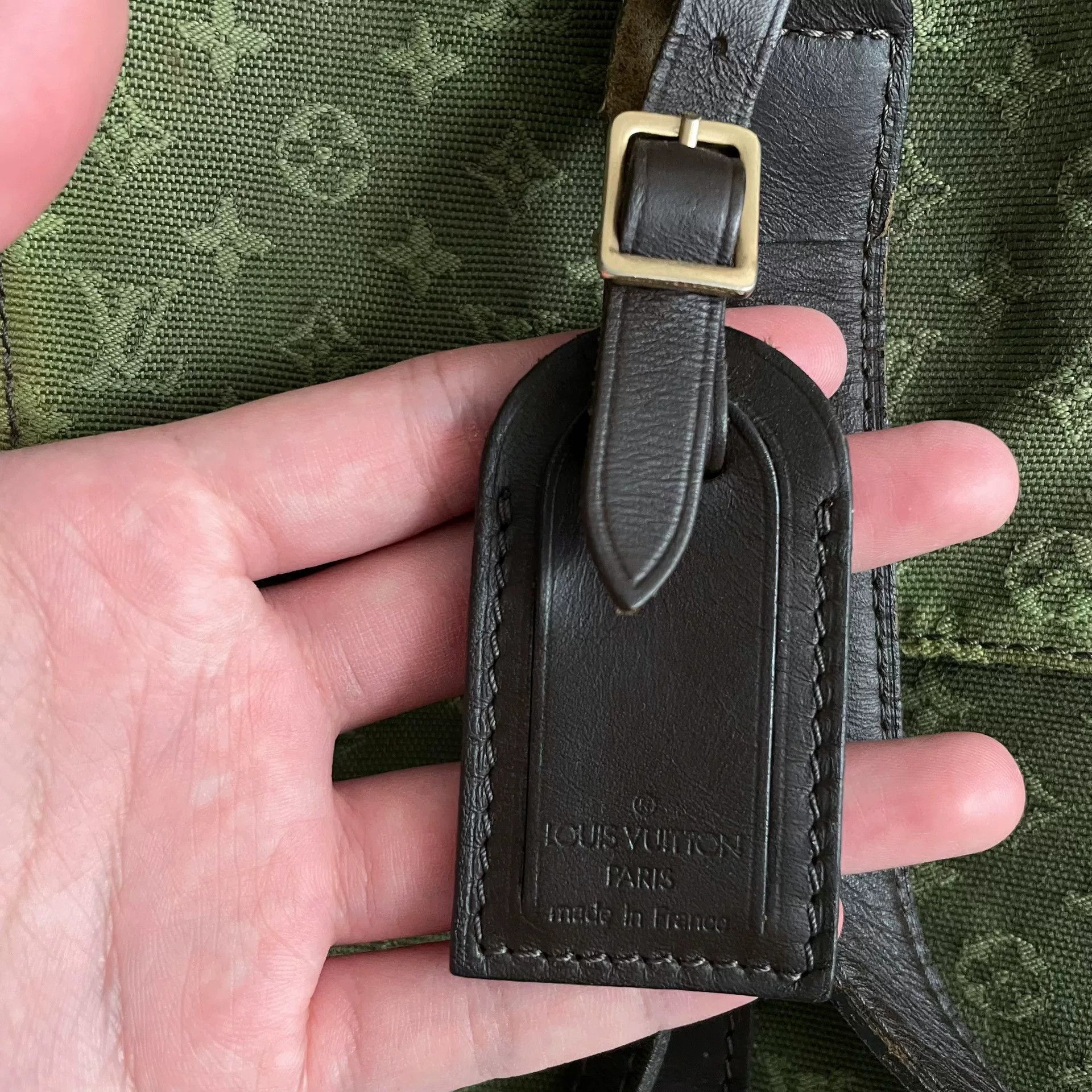 Louis Vuitton Louis Vuitton Military Green Denim Keepall Size ONE SIZE - 8 Thumbnail