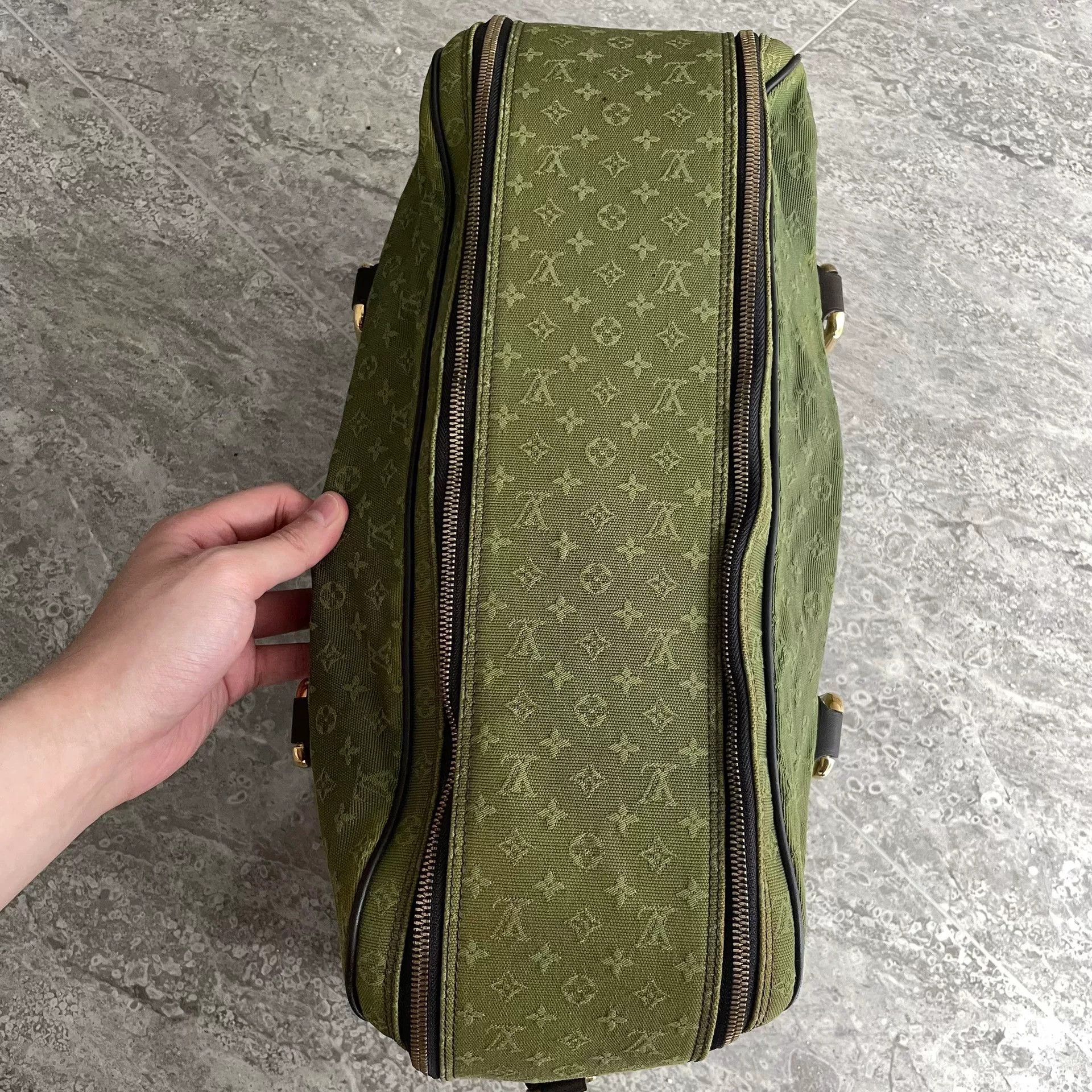 Louis Vuitton Louis Vuitton Military Green Denim Keepall Size ONE SIZE - 5 Thumbnail