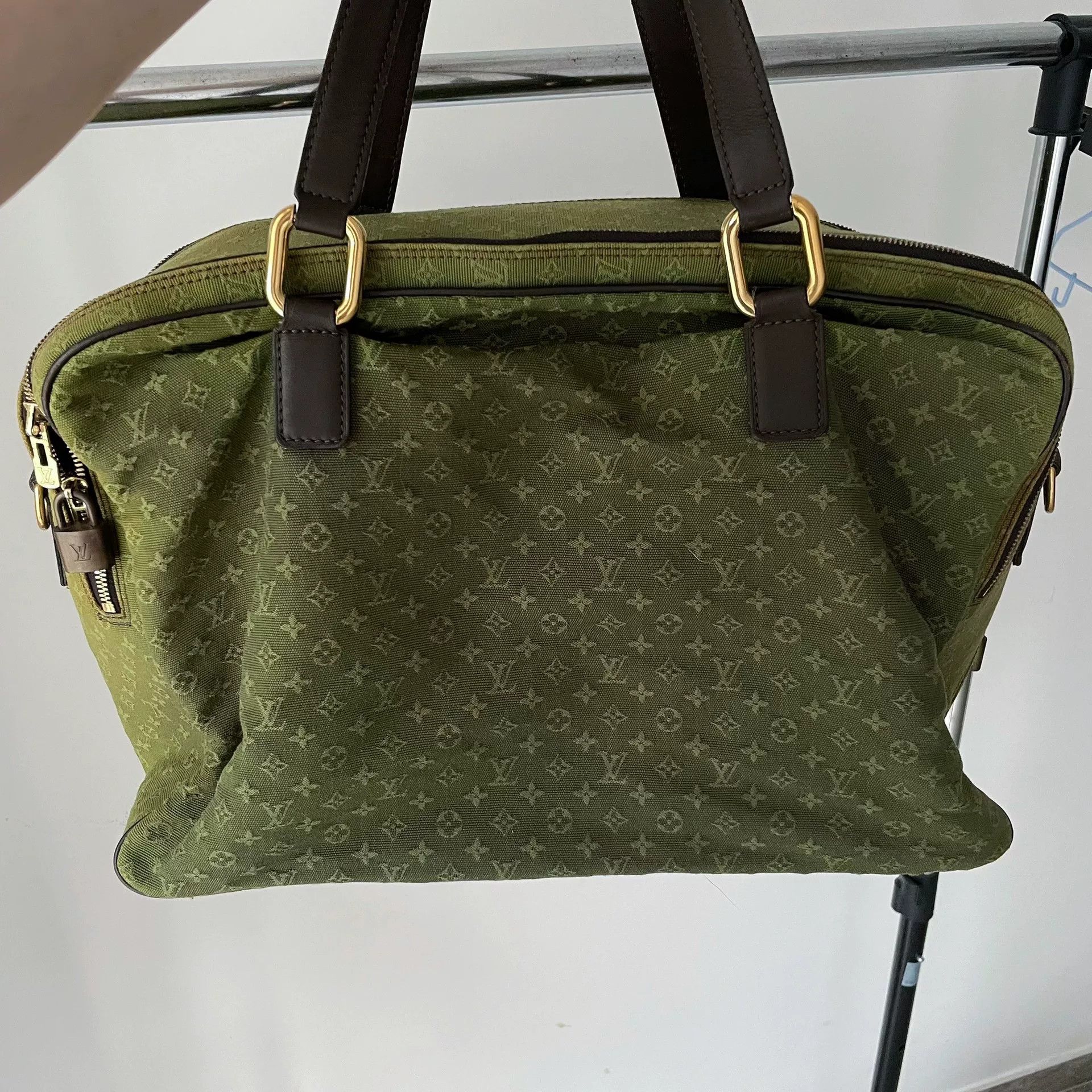 Louis Vuitton Louis Vuitton Military Green Denim Keepall Size ONE SIZE - 2 Thumbnail