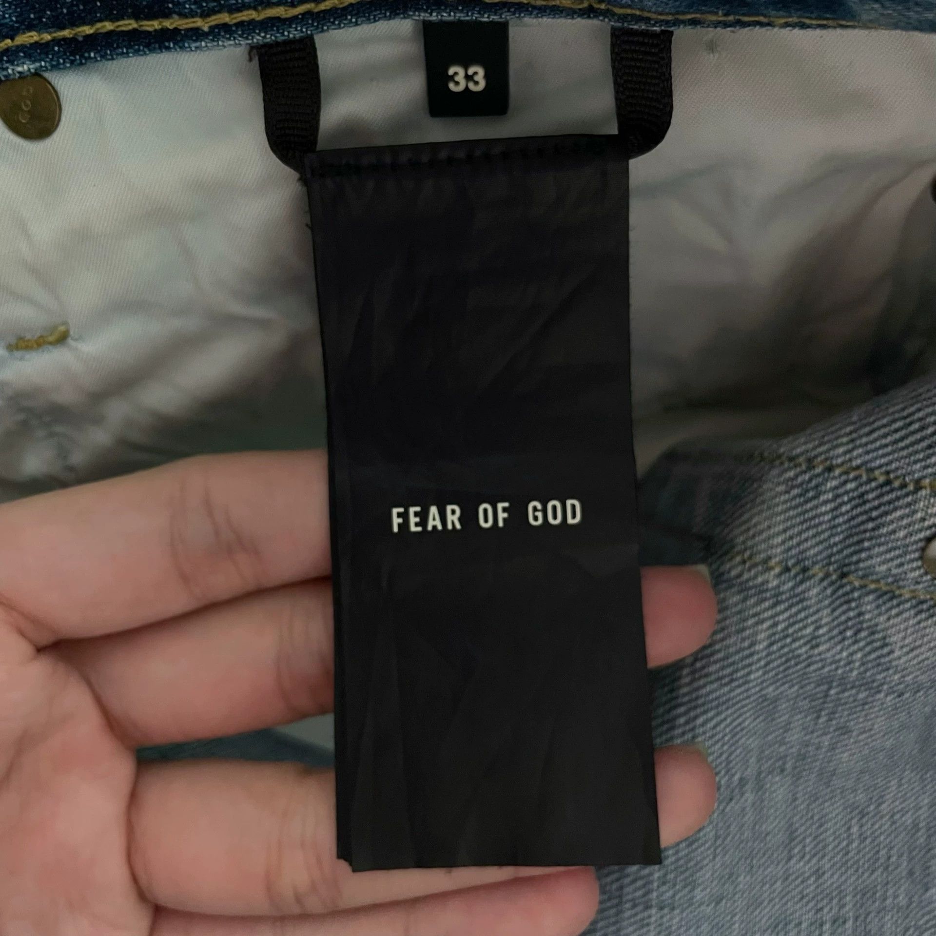 Fear of God Fear of God 6th Distressed Blue Denim Pants Size US 33 - 5 Thumbnail
