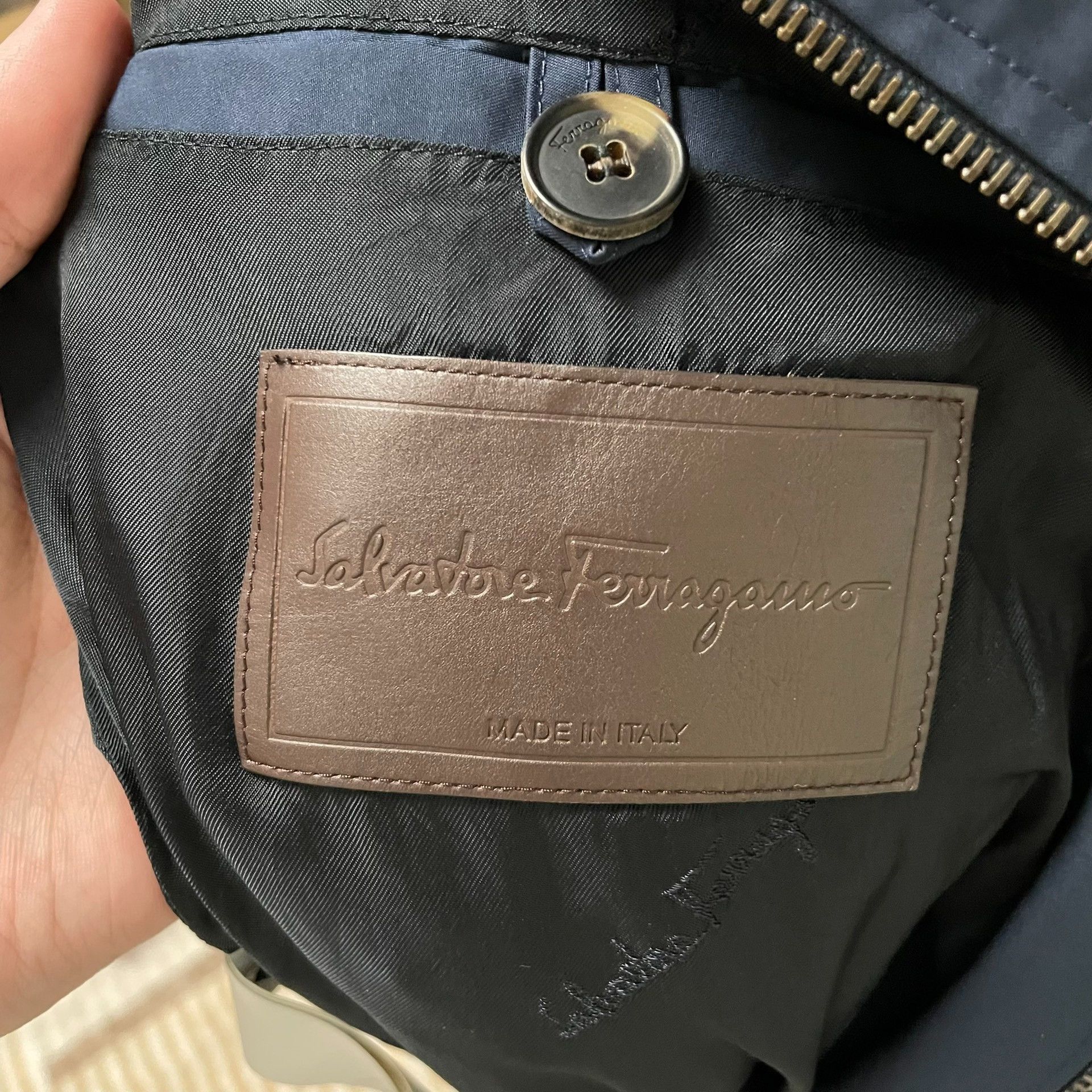 Salvatore Ferragamo Ferragamo Logo Back Runway Jacket Size US M / EU 48-50 / 2 - 4 Thumbnail
