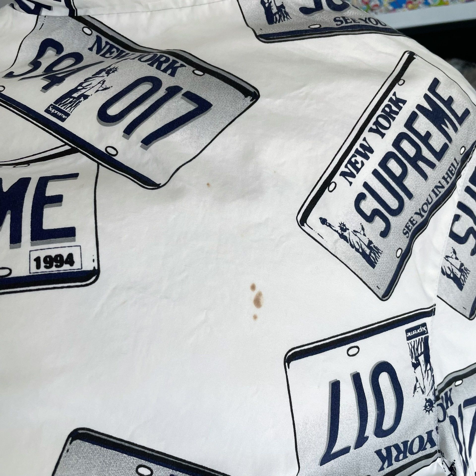 Supreme Supreme White License Plate Down Jacket Size US M / EU 48-50 / 2 - 6 Thumbnail